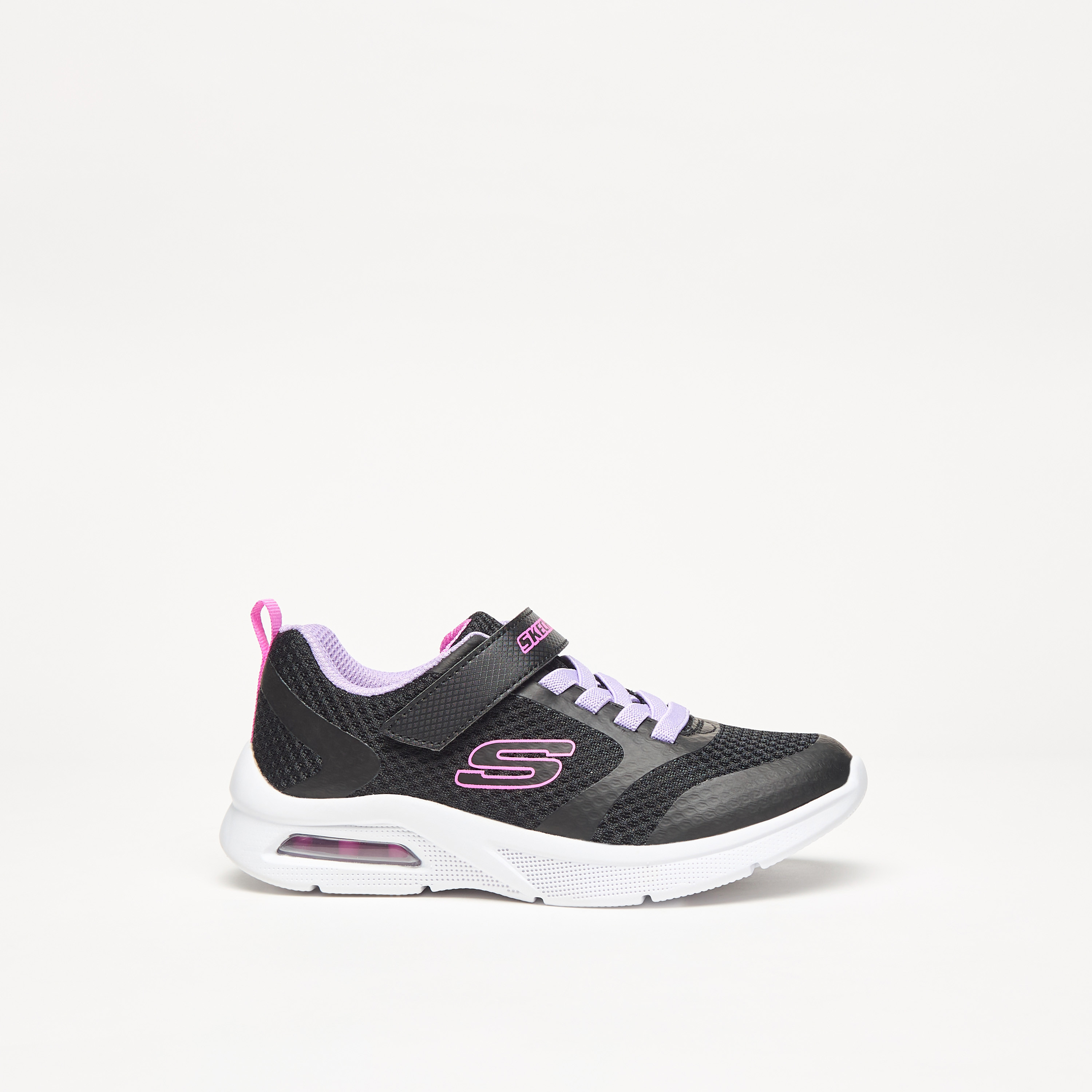 Skechers Microspec Max Girls Memory Foam Low Ankle Sneakers 303543L-BKLV | OE-girls-shoes-sneakers-image-4