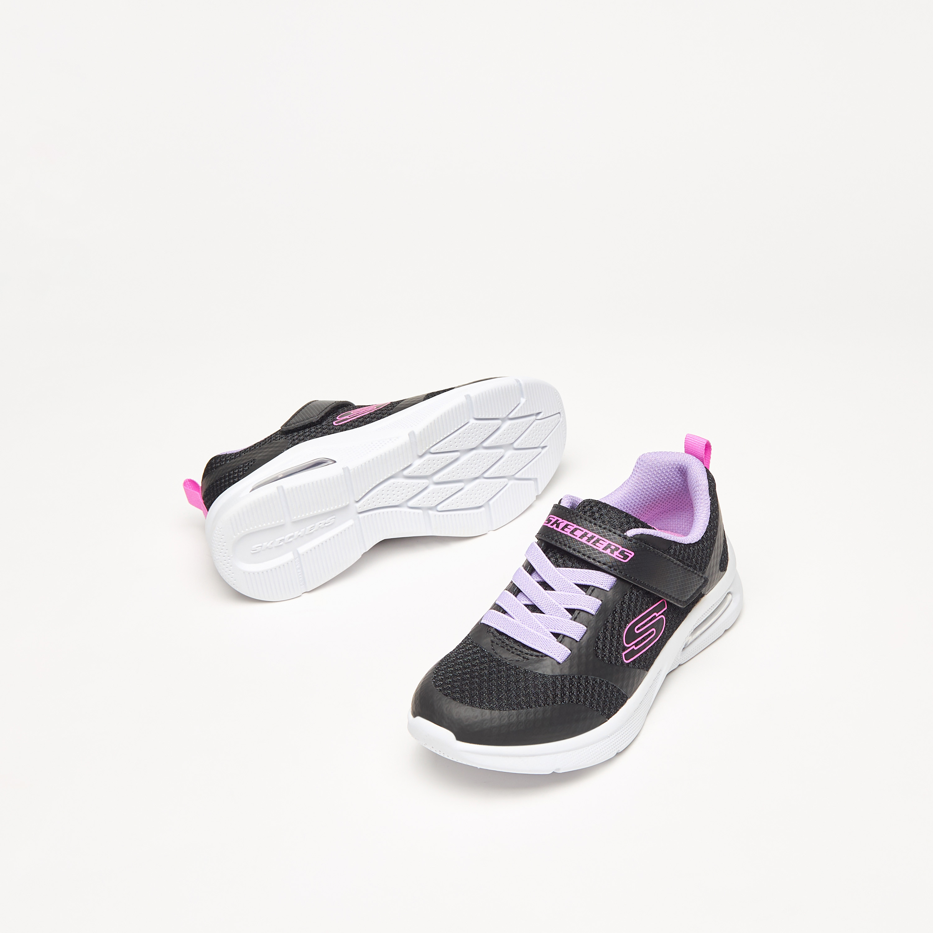 Skechers Microspec Max Girls Memory Foam Low Ankle Sneakers 303543L-BKLV | OE-girls-shoes-sneakers-image-6