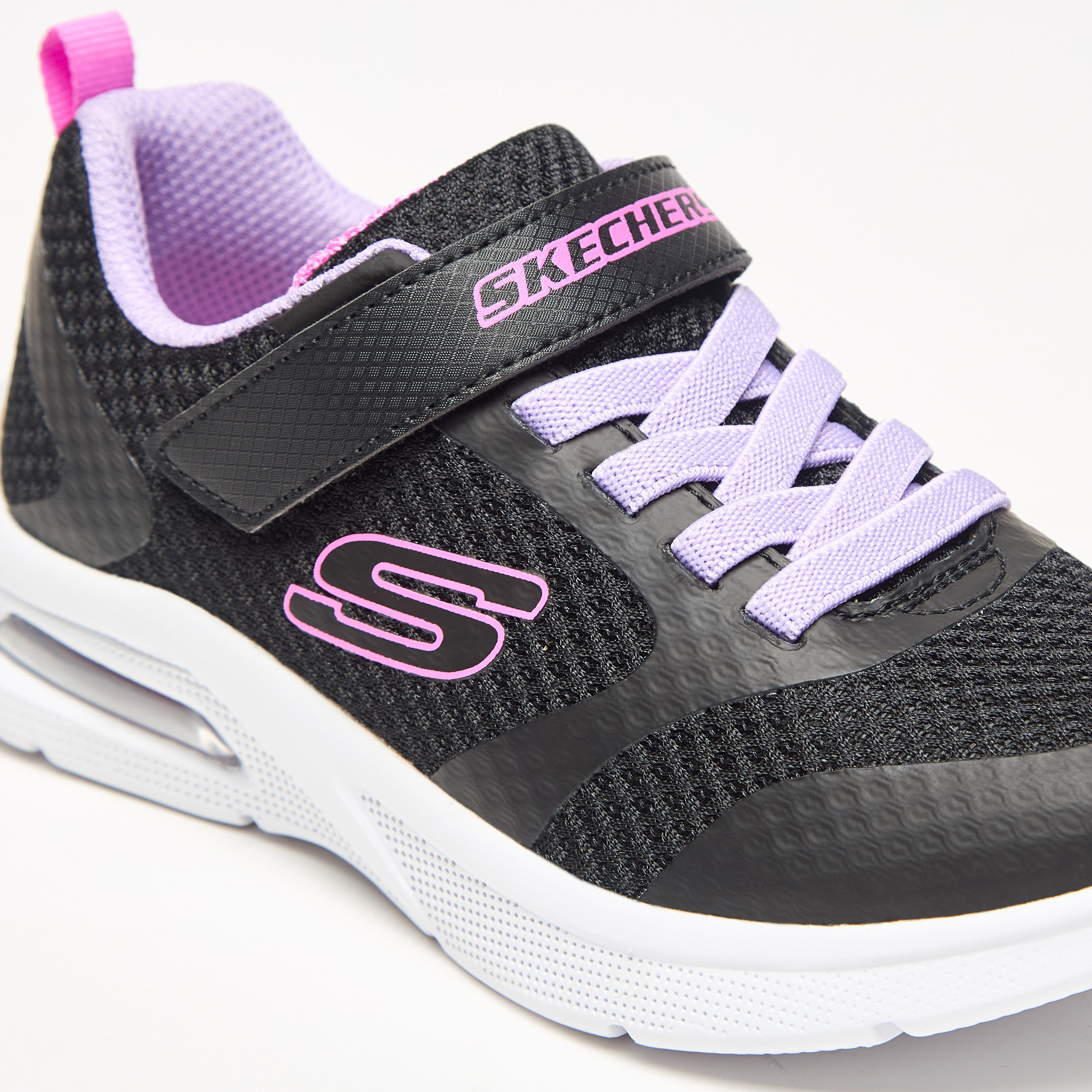 Skechers Microspec Max Girls Memory Foam Low Ankle Sneakers 303543L-BKLV | OE-girls-shoes-sneakers-image-7