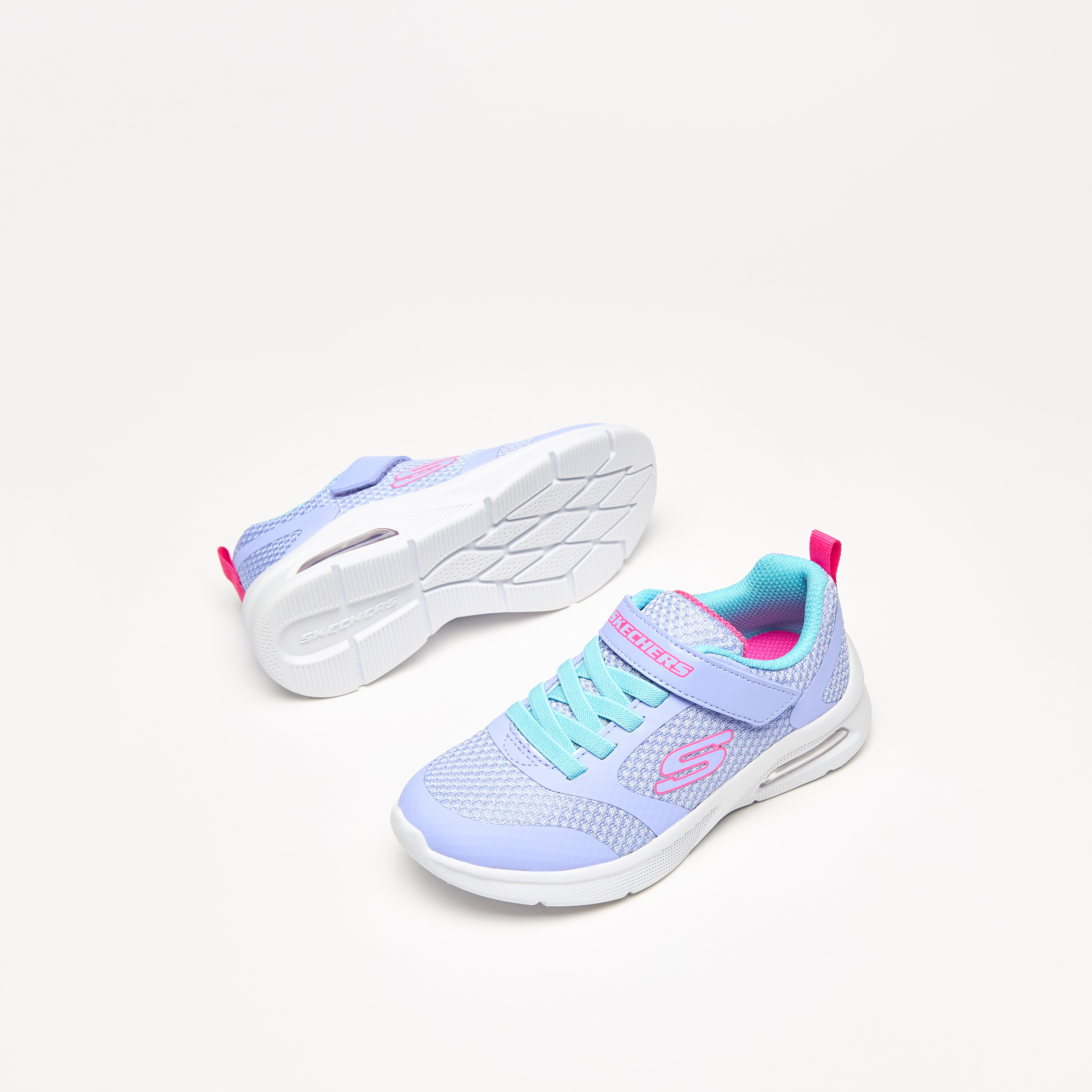 Skechers Microspec Max Girls Memory Foam Low Ankle Sneakers 303543L-BKLV | OE-girls-shoes-sneakers-image-30