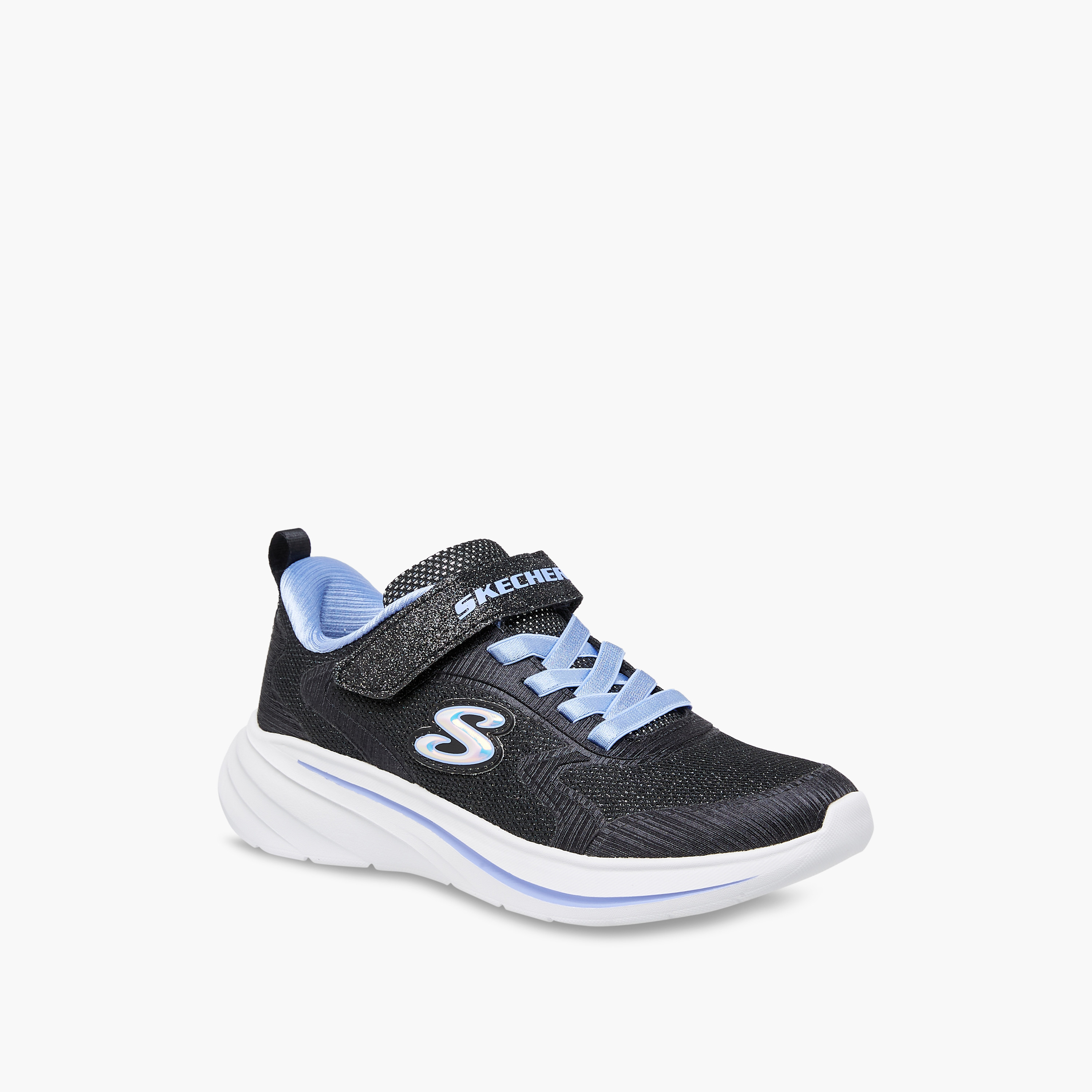 Skechers Girls Wave 92 Hook & Loop Sneakers 303557L | OE-girls-shoes-sneakers-image-2