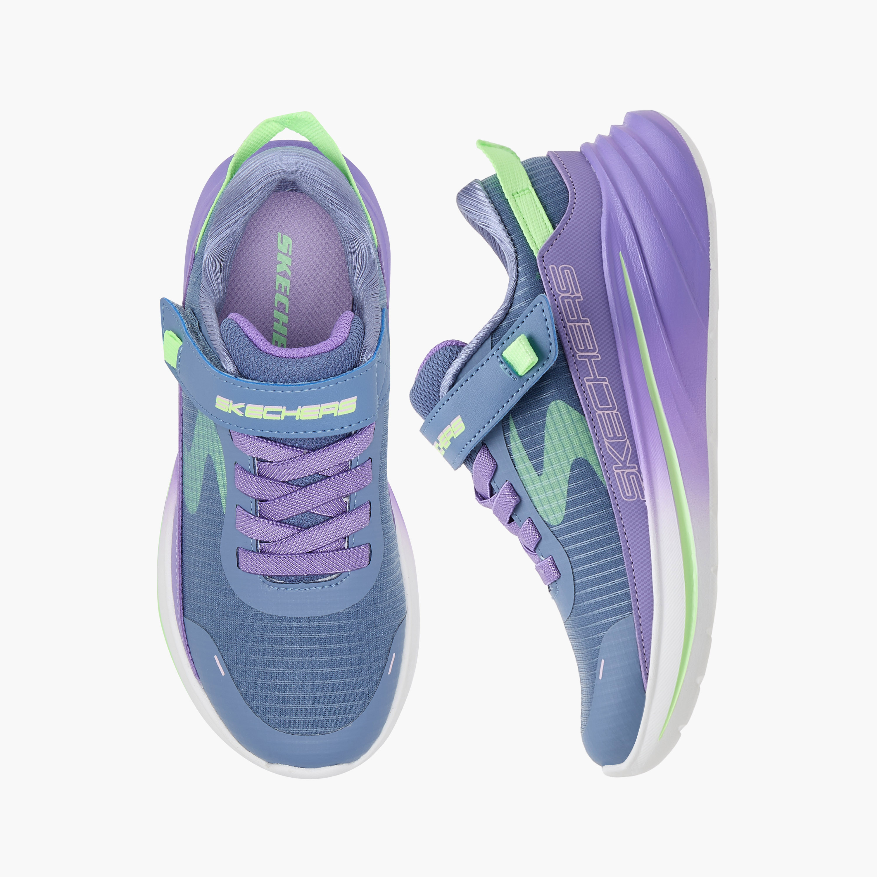 Skechers Girls WAVE 92 Hook & Loop Sneakers 303571L | OE-girls-shoes-sneakers-image-1
