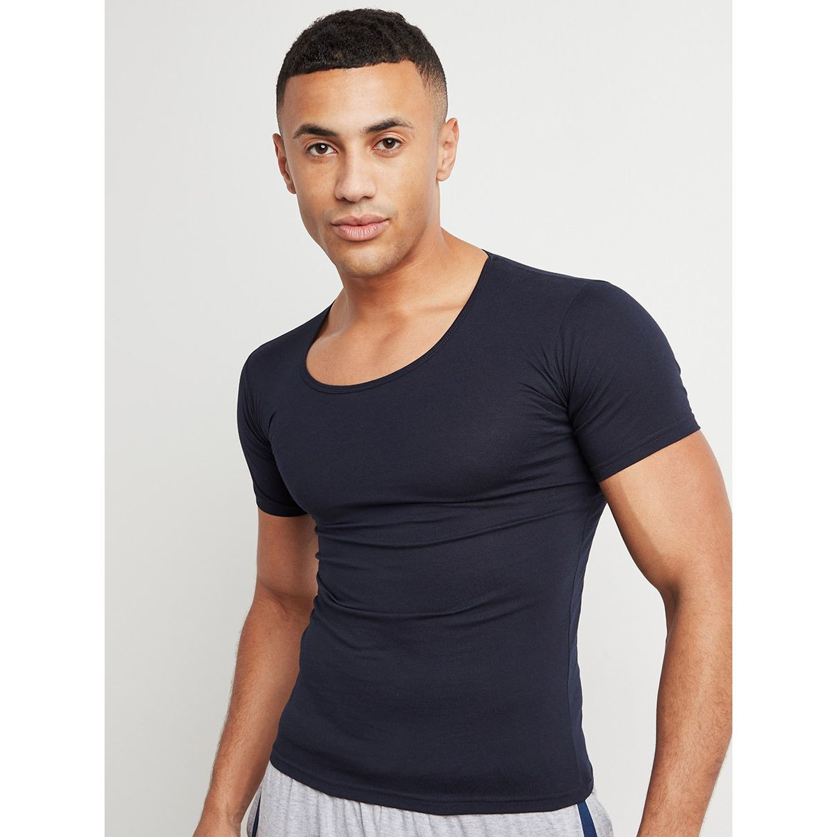 Styli Cotton Scoop Neck Slim Fit T-shirt-men-clothing-tshirtsandpolos-vests-image-1