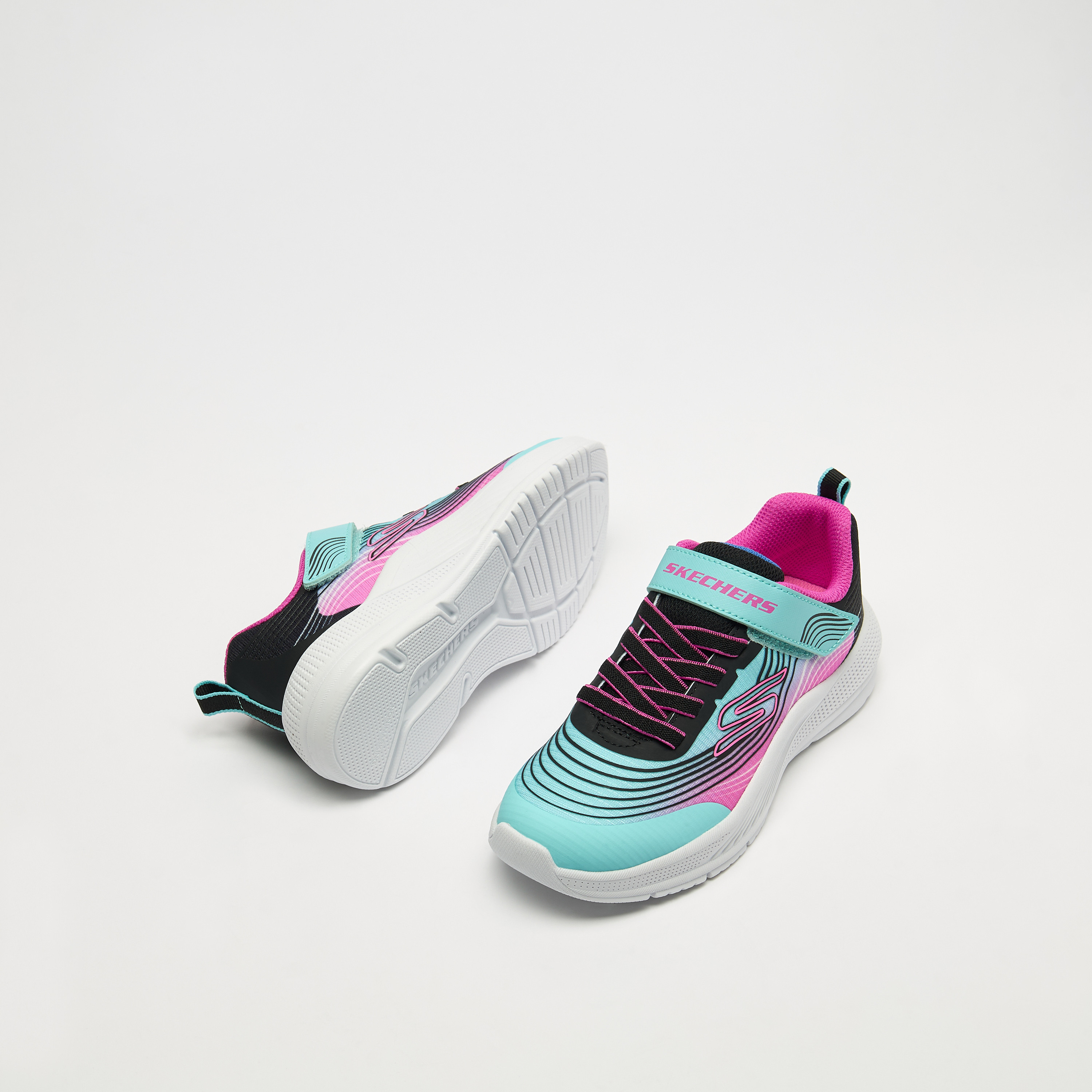 Skechers Girls Microspec Advance Hook & Loop Sneakers 303575L | OE-girls-shoes-sneakers-image-6