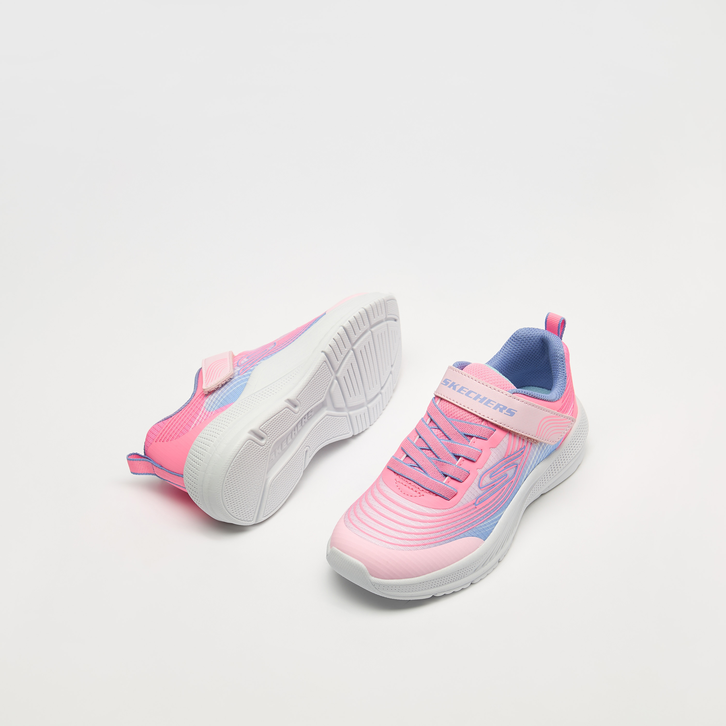 Skechers Girls Microspec Advance Hook & Loop Sneakers 303575L | OE-girls-shoes-sneakers-image-19