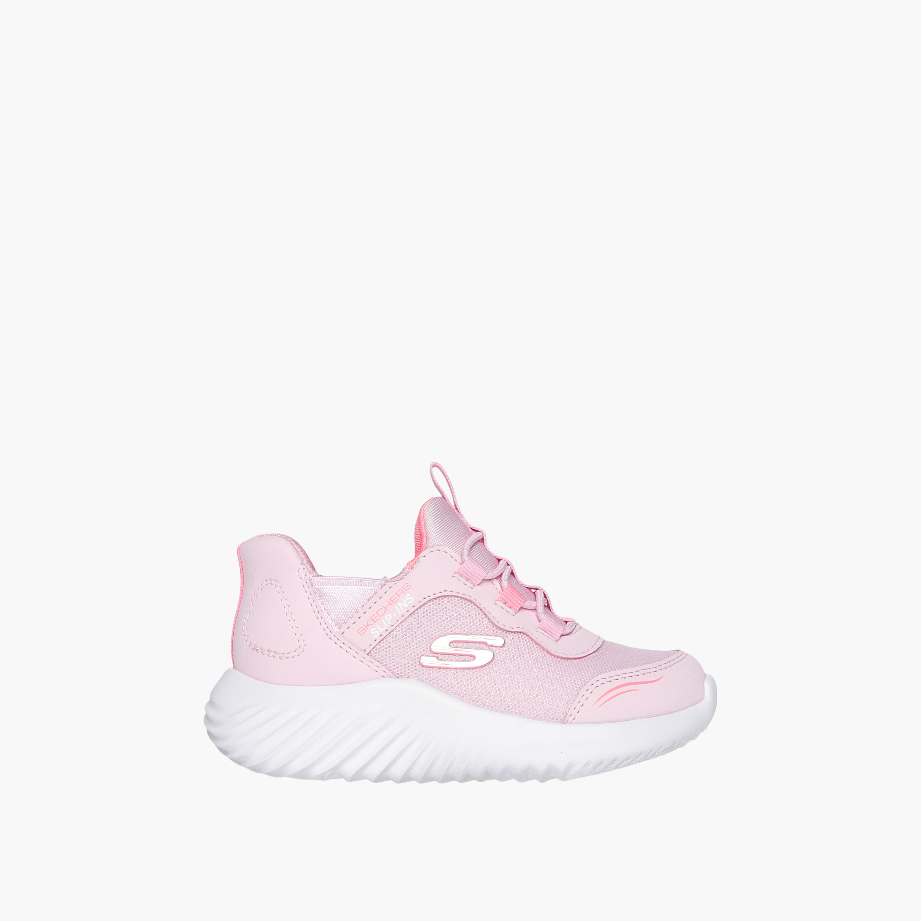 حذاء رياضي سهل الارتداء باوندر للبنات من سكتشرز - 303585N-LTPK-girls-shoes-sneakers-image-2