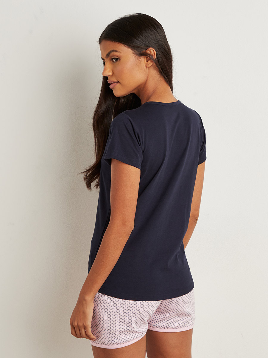 مجموعة من تيشيرت مطبوع وشورت من ستايلي-women-clothing-nightwear-pyjamas-bottoms-image-5