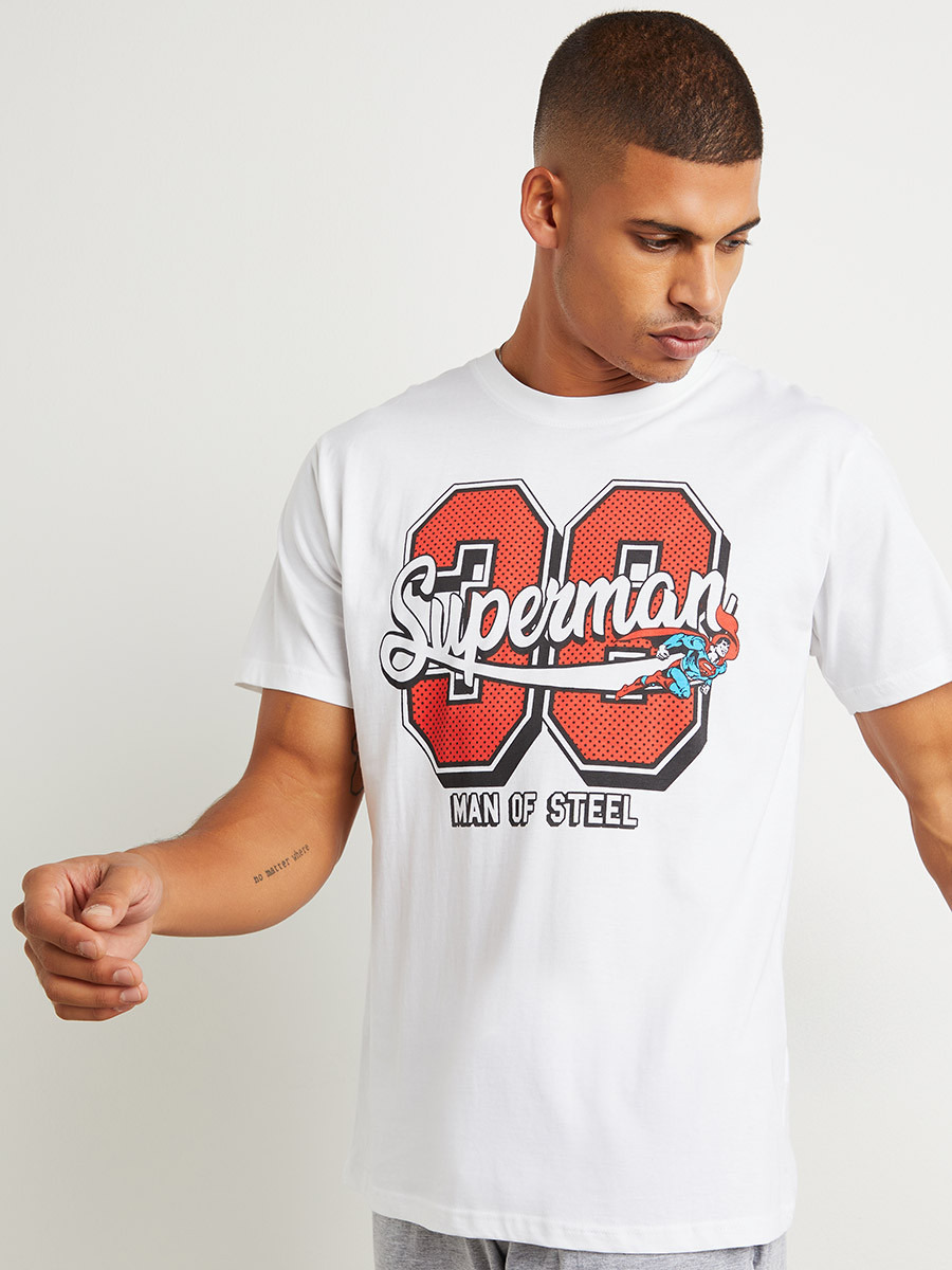 Styli Superman Printed T-shirt and Pyjama Set-men-clothing-nightwear-sets-image-5