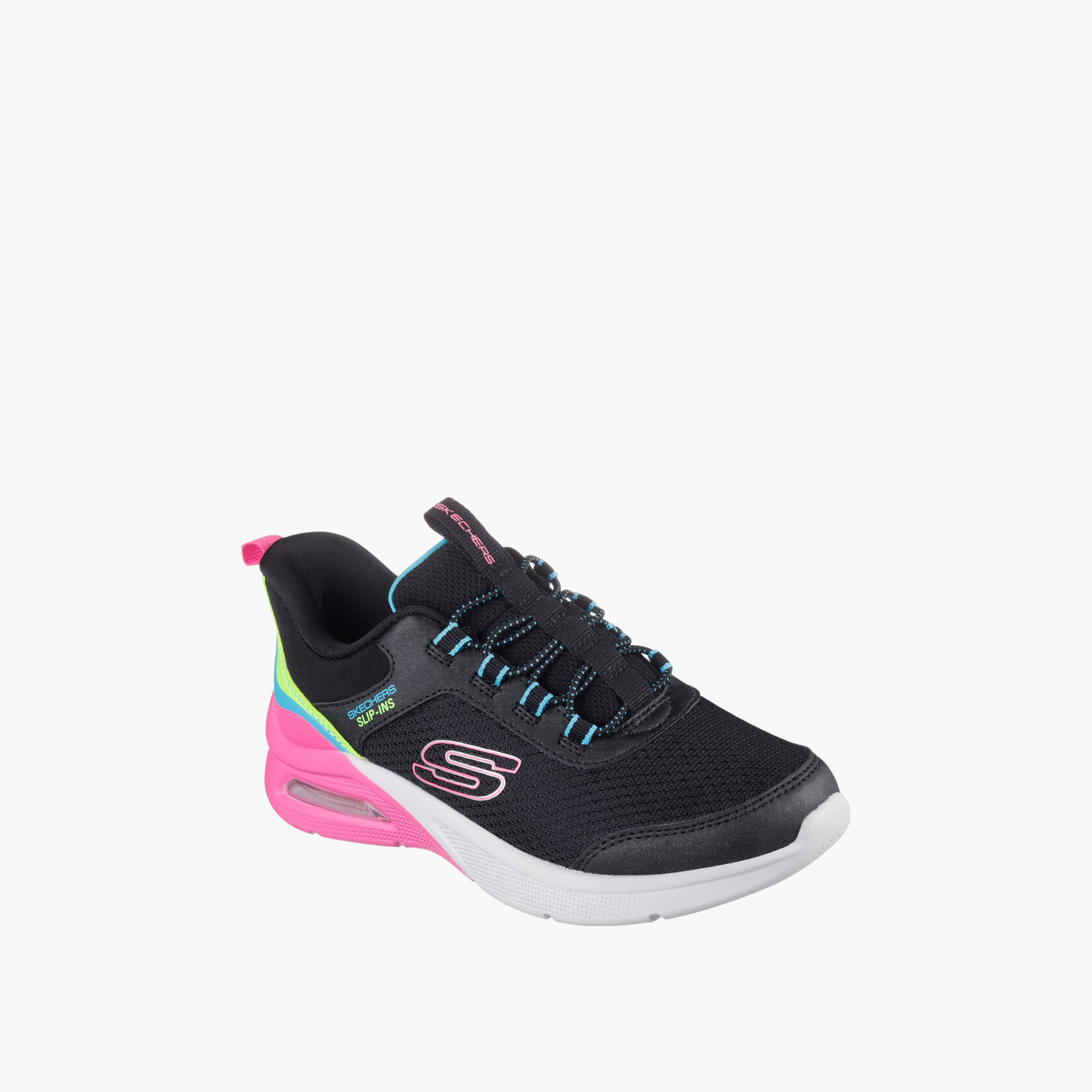 Skechers Girls' MICROSPEC MAX Slip-On Sports Shoes - 303594L-BKMT-girls-shoes-sneakers-image-1
