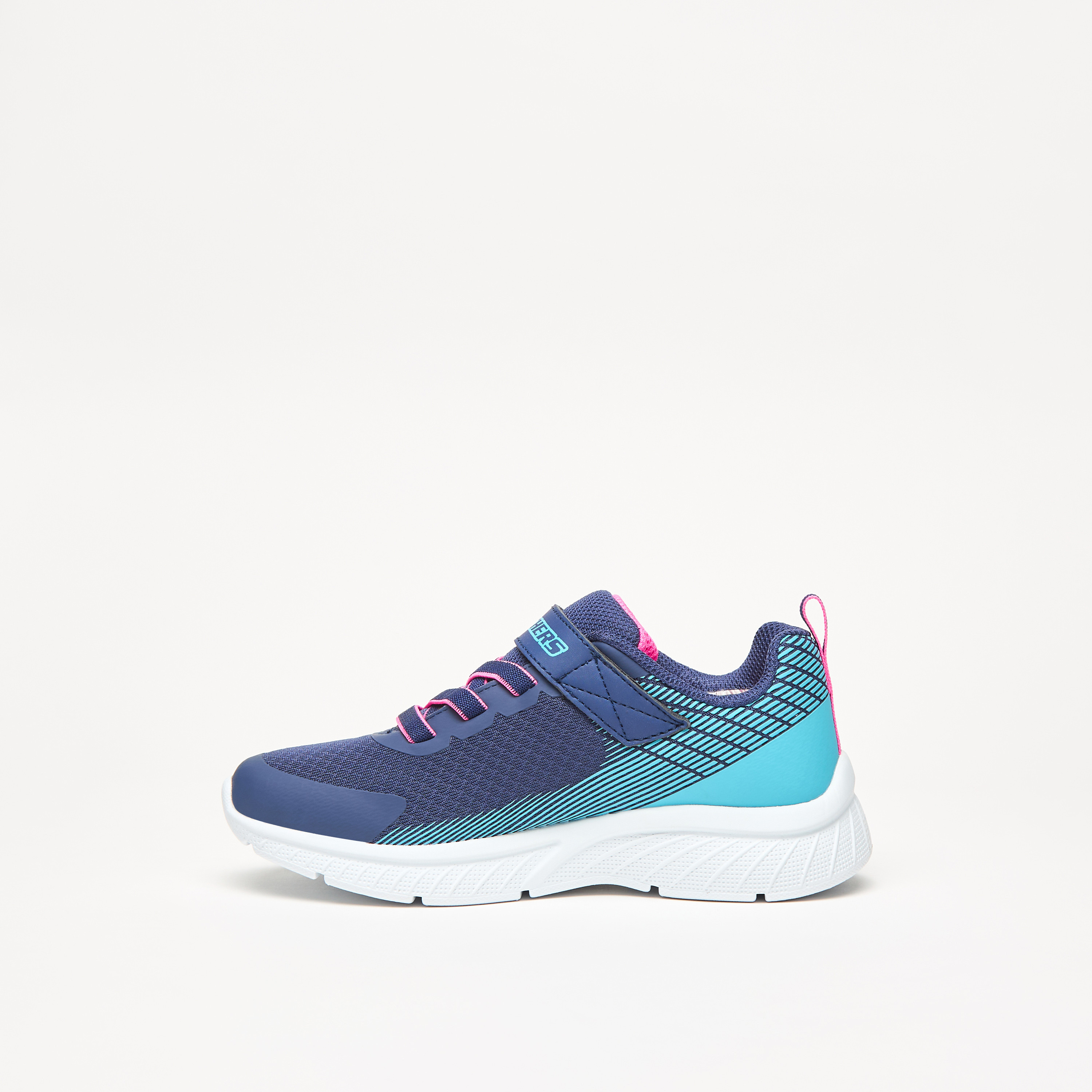 Skechers Microspec Plus Girls Memory Foam Low Ankle Sneakers 303607L-NVBL | OE-girls-shoes-sneakers-image-3