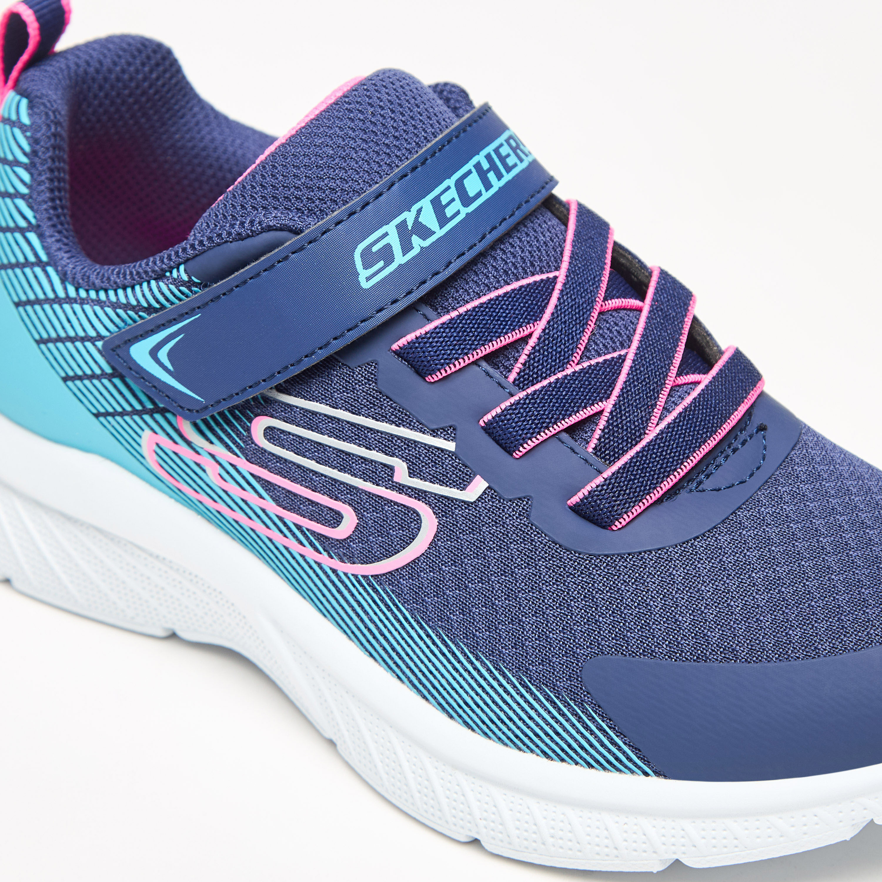 Skechers Microspec Plus Girls Memory Foam Low Ankle Sneakers 303607L-NVBL | OE-girls-shoes-sneakers-image-7