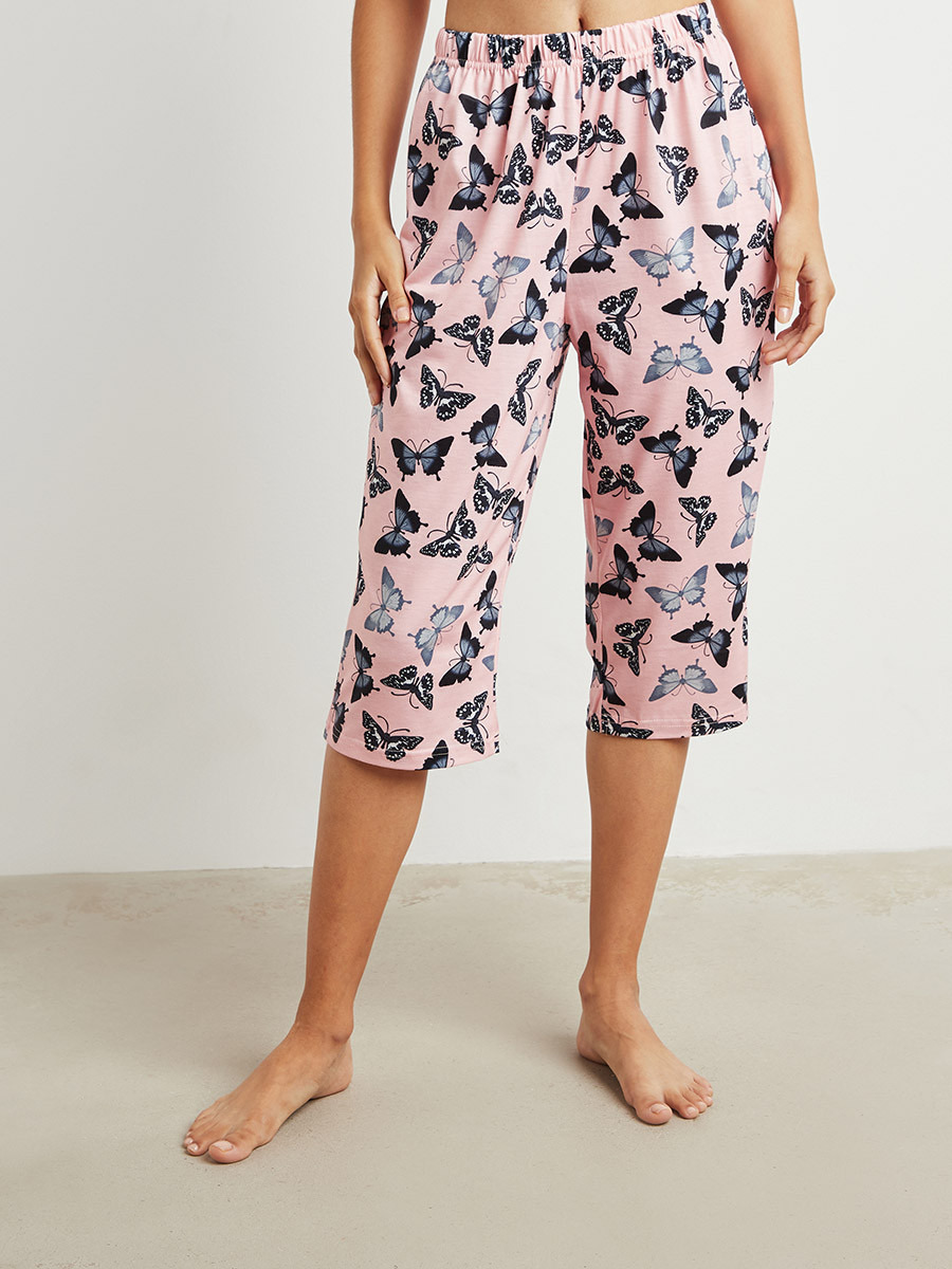 مجموعة من تيشيرت وبنطلون كابري من ستايلي-women-clothing-nightwear-pyjamas-longsets-image-5