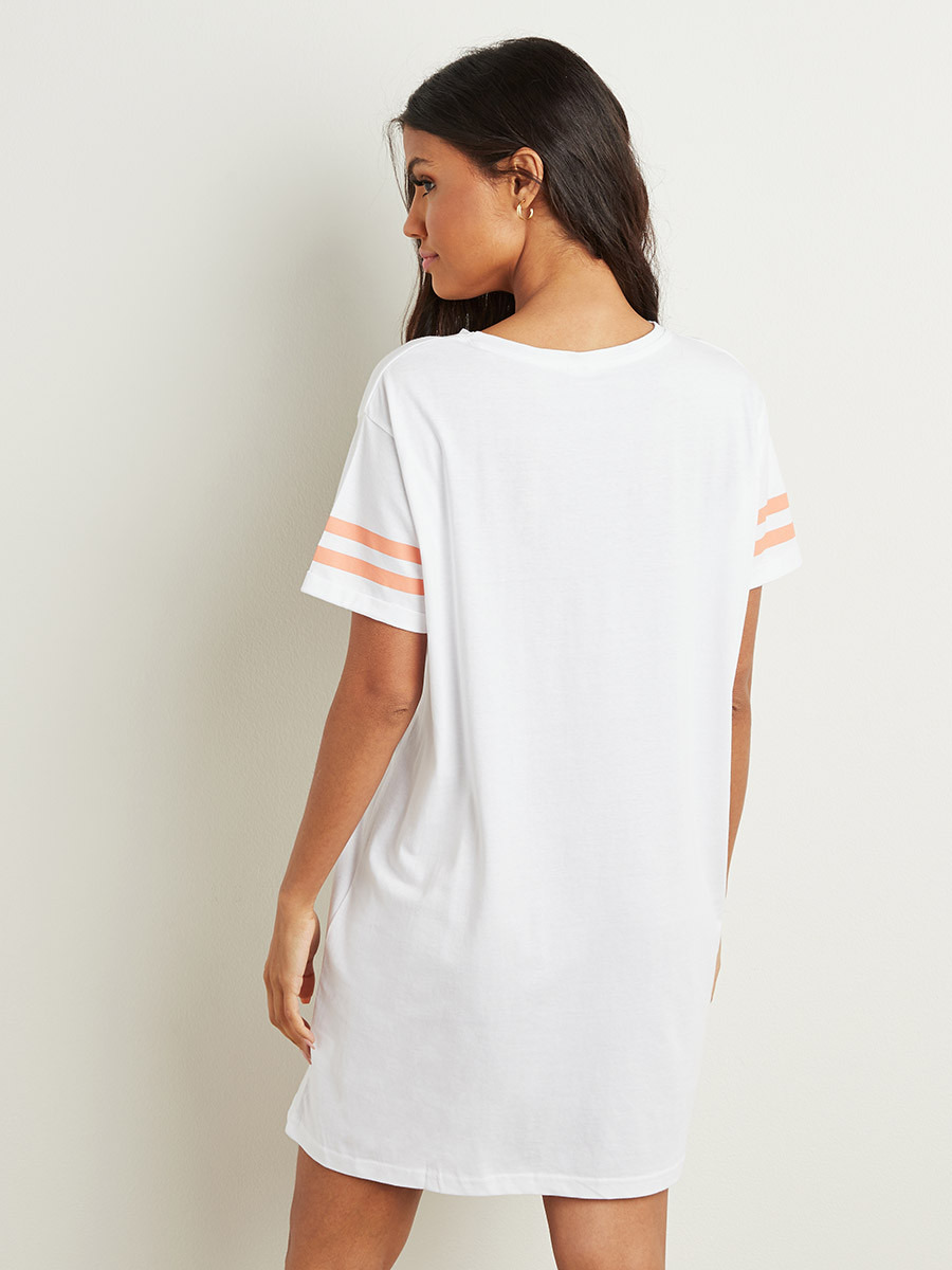 Cotton Disney Lion King Lazy Days Printed Sleep T-shirt Dress-women-clothing-nightwear-nighties-image-4