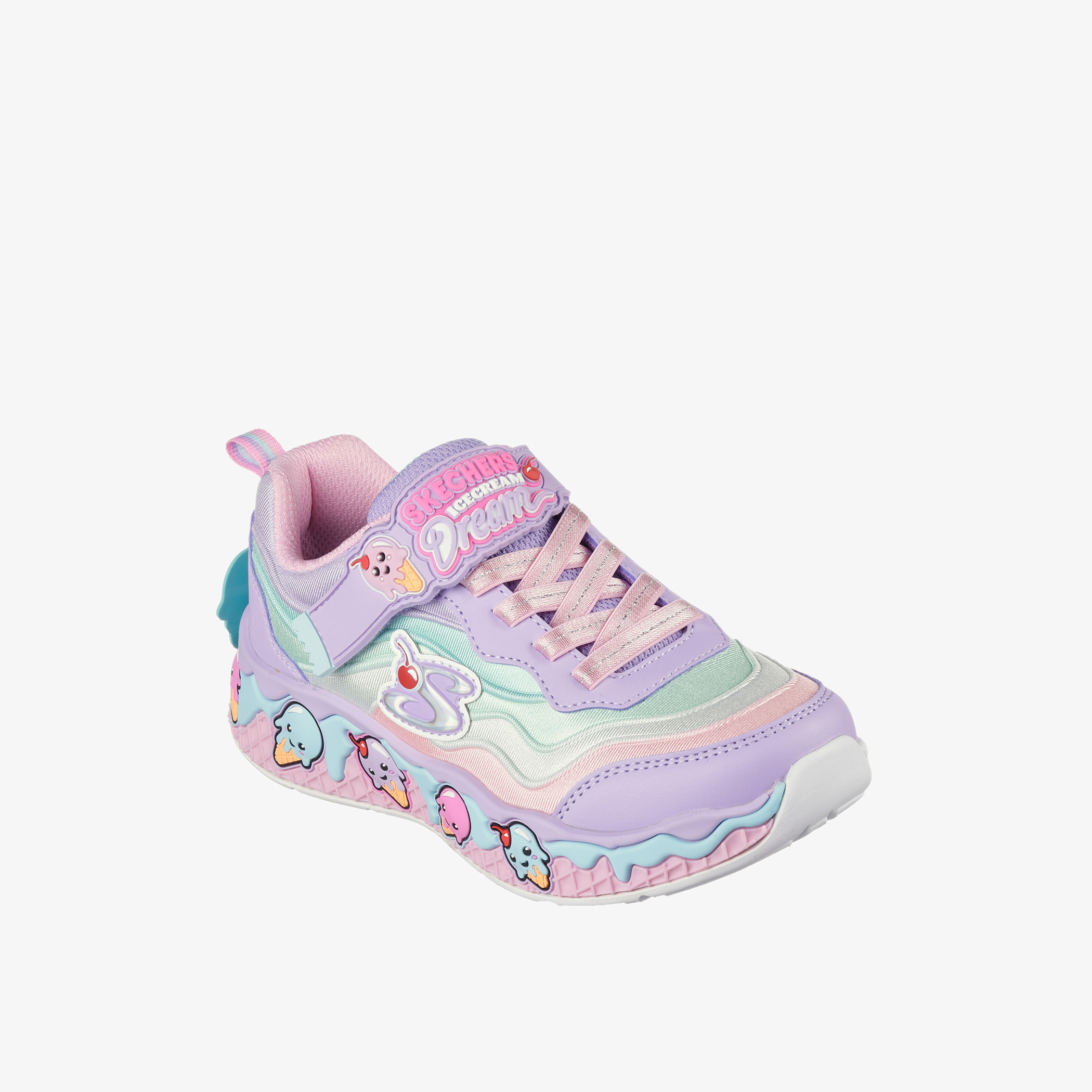 Skechers Girls Embossed Hook & Loop Walking Shoes-girls-shoes-sneakers-image-1