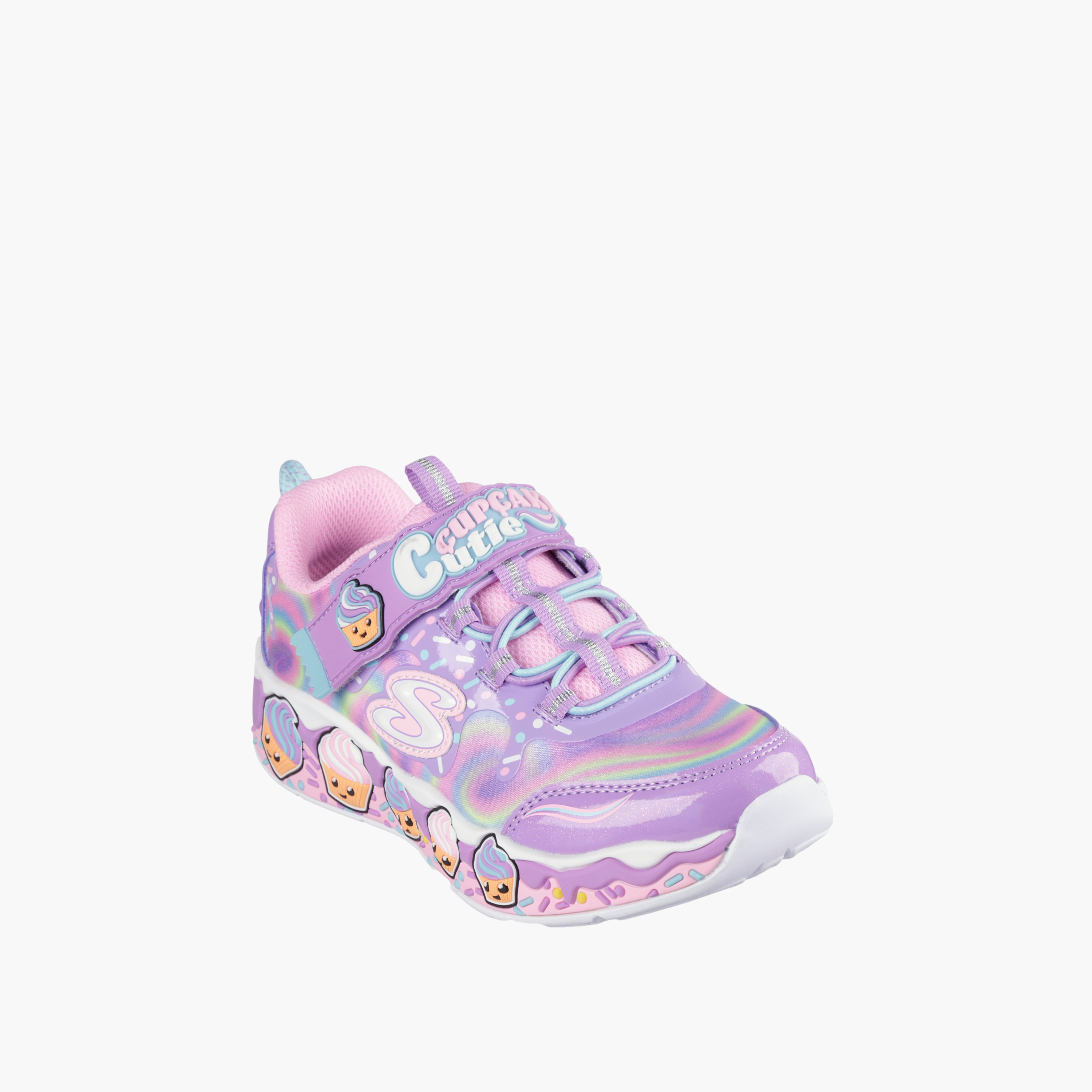 Skechers Girls' CUPCAKE CUTIE Sports Shoes with Hook and Loop Closure - 303627L-LVMT-girls-shoes-sneakers-image-1