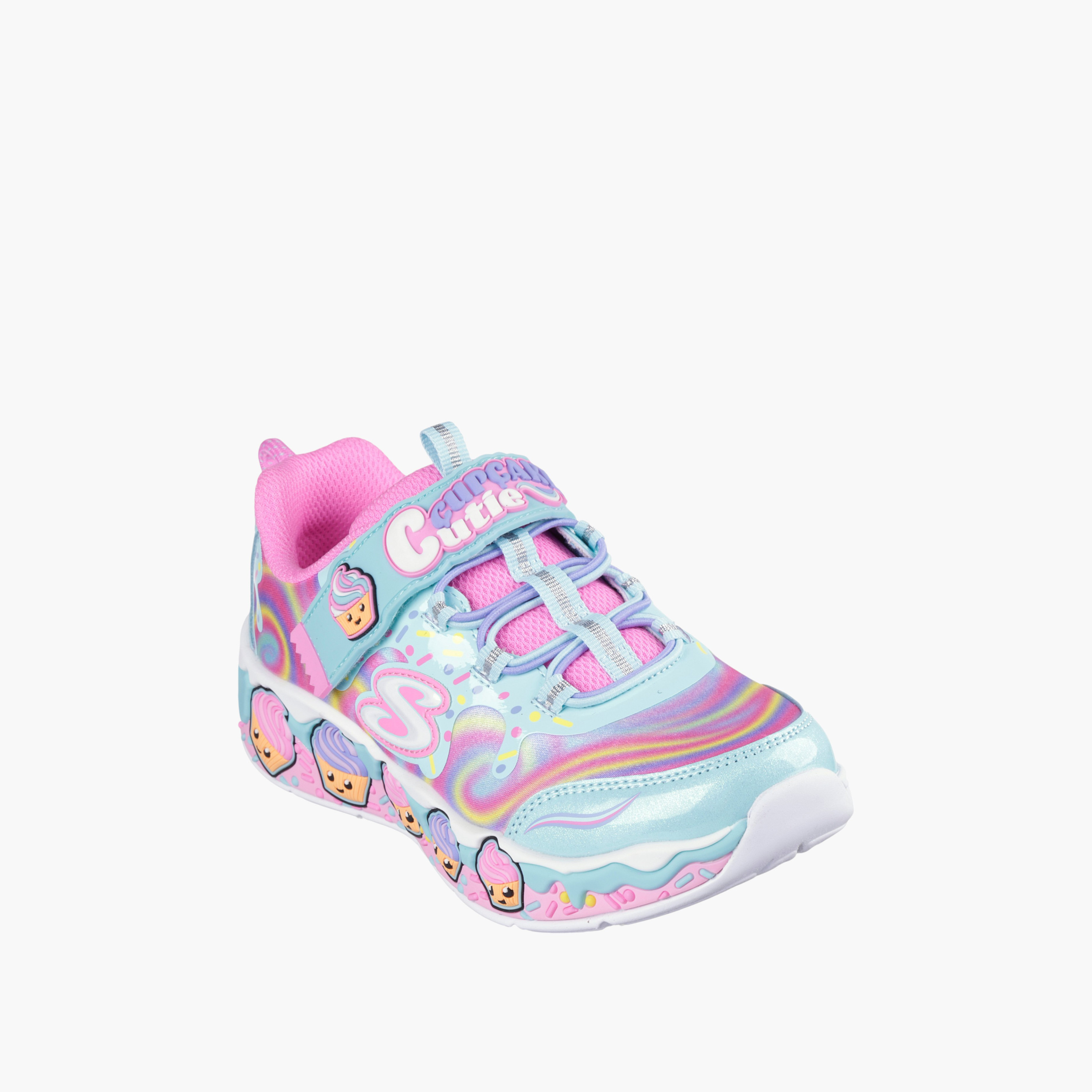 Skechers Girls' CUPCAKE CUTIE Sneakers with Hook and Loop Closure - 303627L-TQMT-girls-shoes-sneakers-image-1