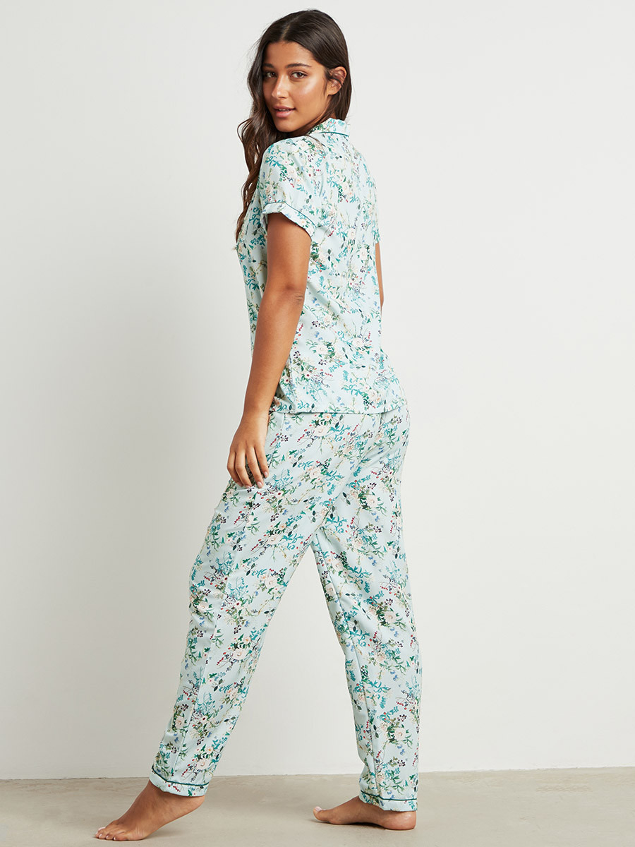 مجموعة من قميص مطبوع وبنطلون بيجاما وقناع-women-clothing-nightwear-pyjamas-longsets-image-3
