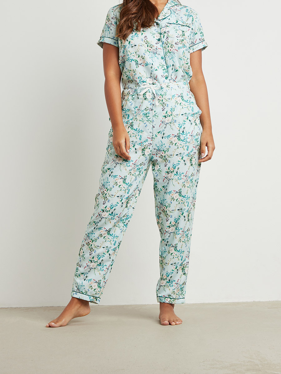 مجموعة من قميص مطبوع وبنطلون بيجاما وقناع-women-clothing-nightwear-pyjamas-longsets-image-5