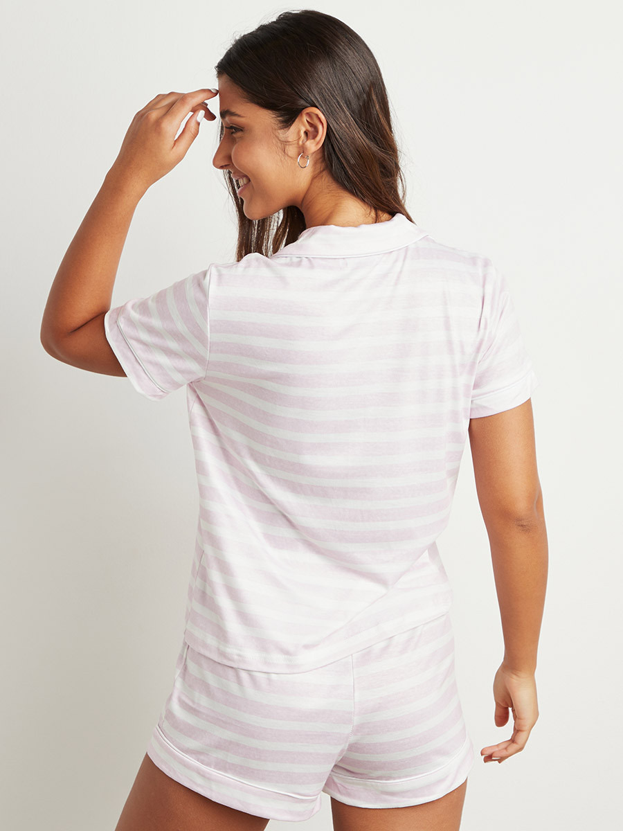 مجموعة من قميص مطبوع وشورت من ستايلي-women-clothing-nightwear-pyjamas-bottoms-image-3