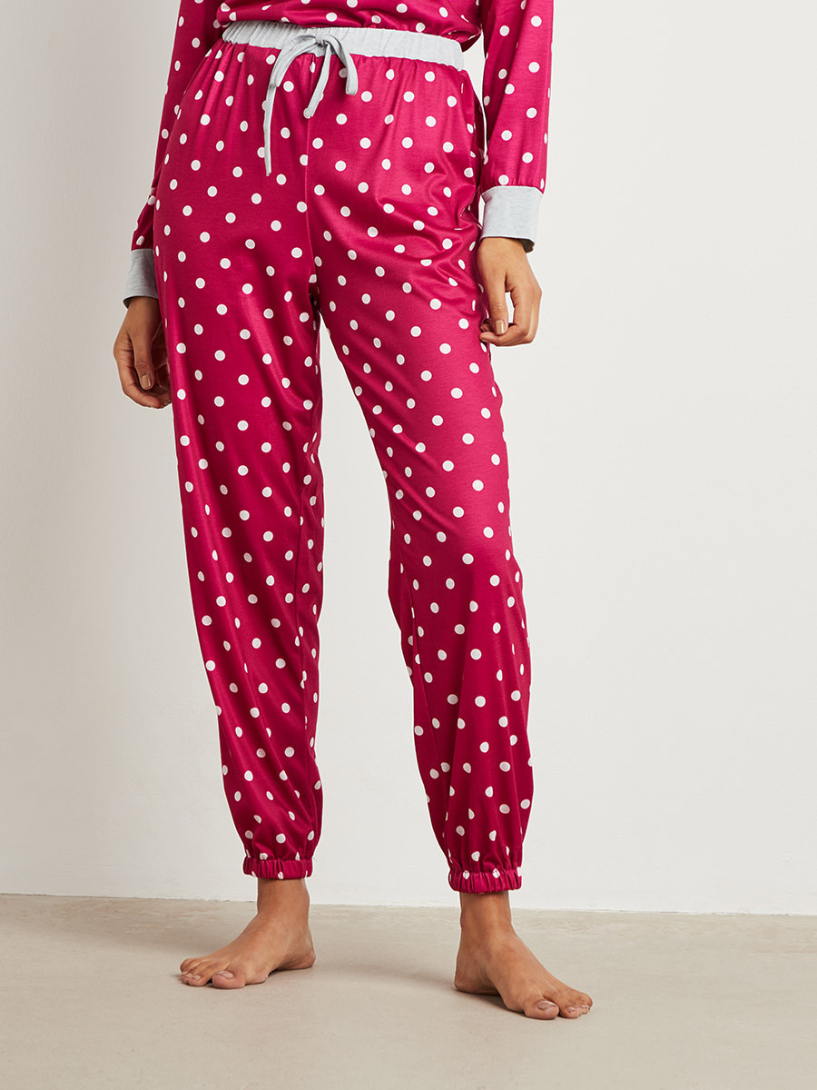 مجموعة من تيشيرت بأكمام طويلة وبنطلون بيجاما من ستايلي-women-clothing-nightwear-pyjamas-bottoms-image-3