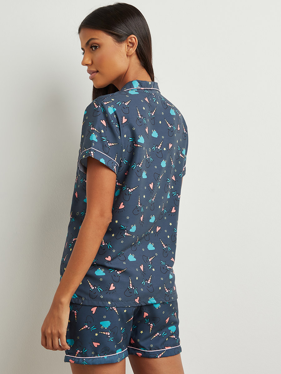 مجموعة من قميص بأزرار وشورت من ستايلي-women-clothing-nightwear-pyjamas-longsets-image-3