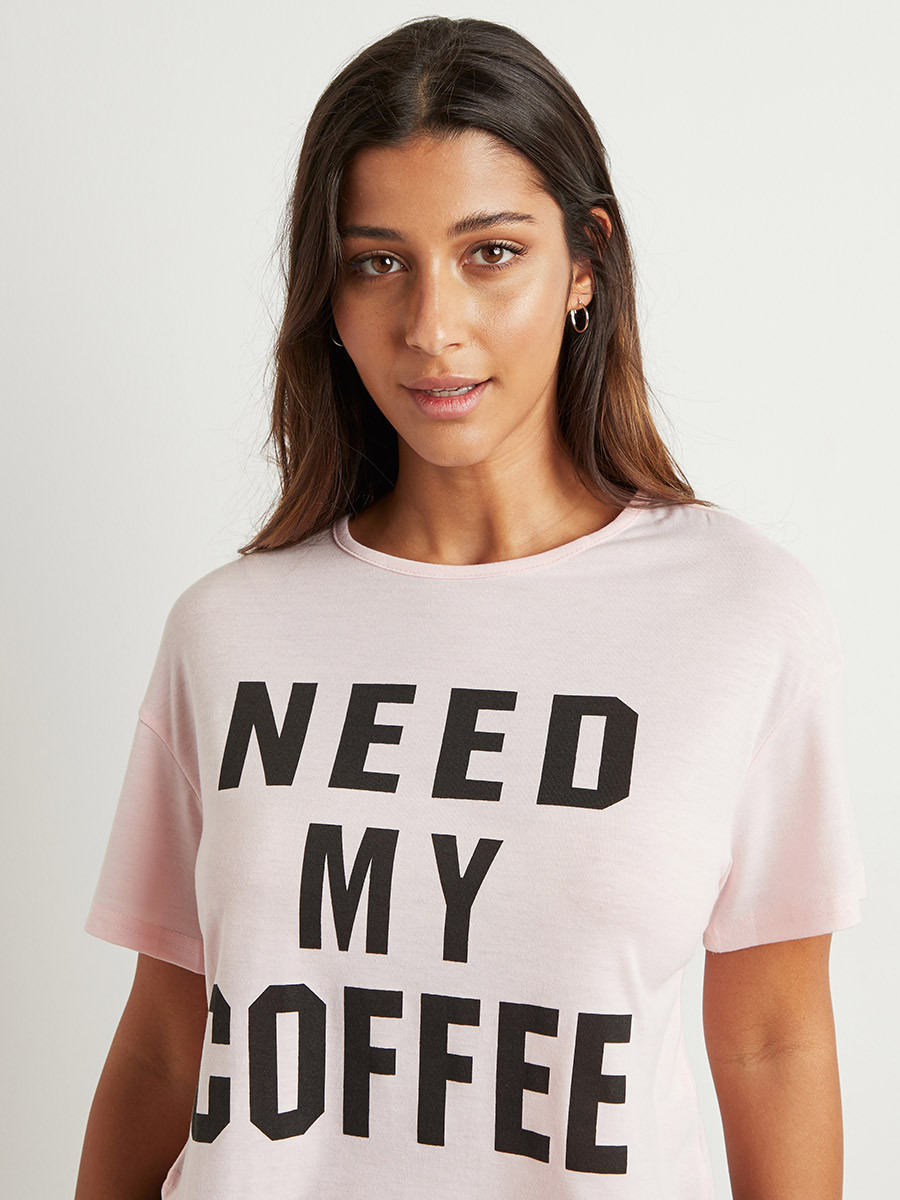 مجموعة من تيشيرت مطبوع وبنطلون بيجاما من ستايلي-women-clothing-nightwear-pyjamas-bottoms-image-5