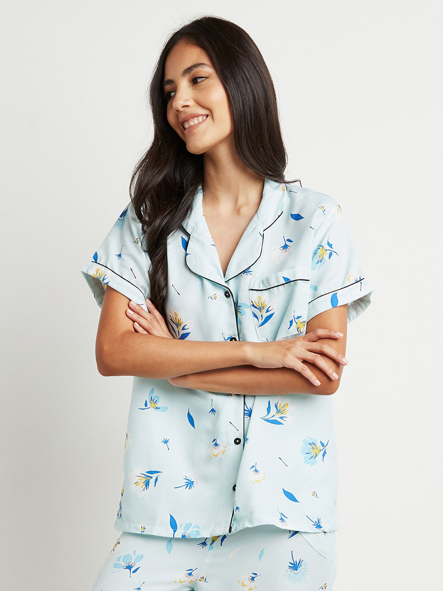 طقم بيجاما قميص وبنطلون مطبوعين-women-clothing-nightwear-pyjamas-longsets-image-2