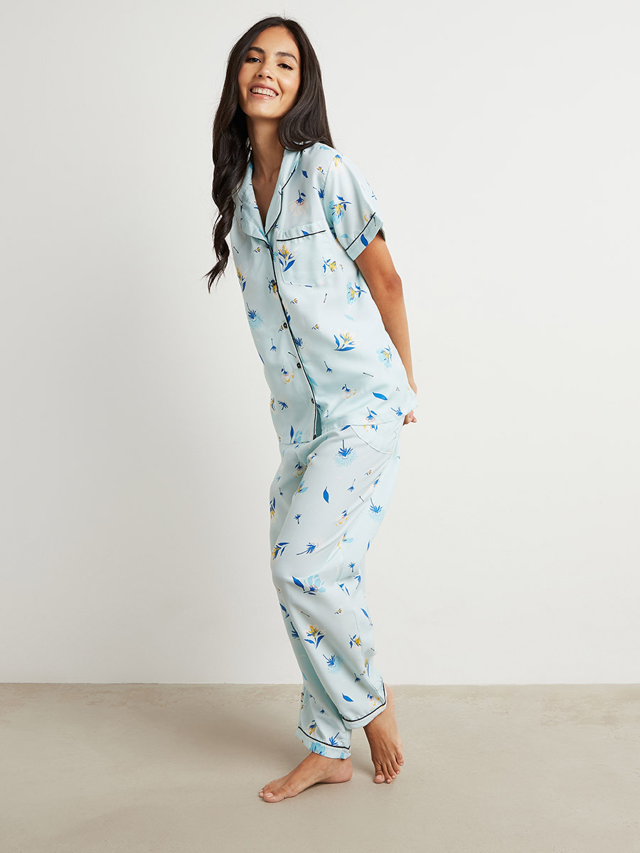طقم بيجاما قميص وبنطلون مطبوعين-women-clothing-nightwear-pyjamas-longsets-image-4