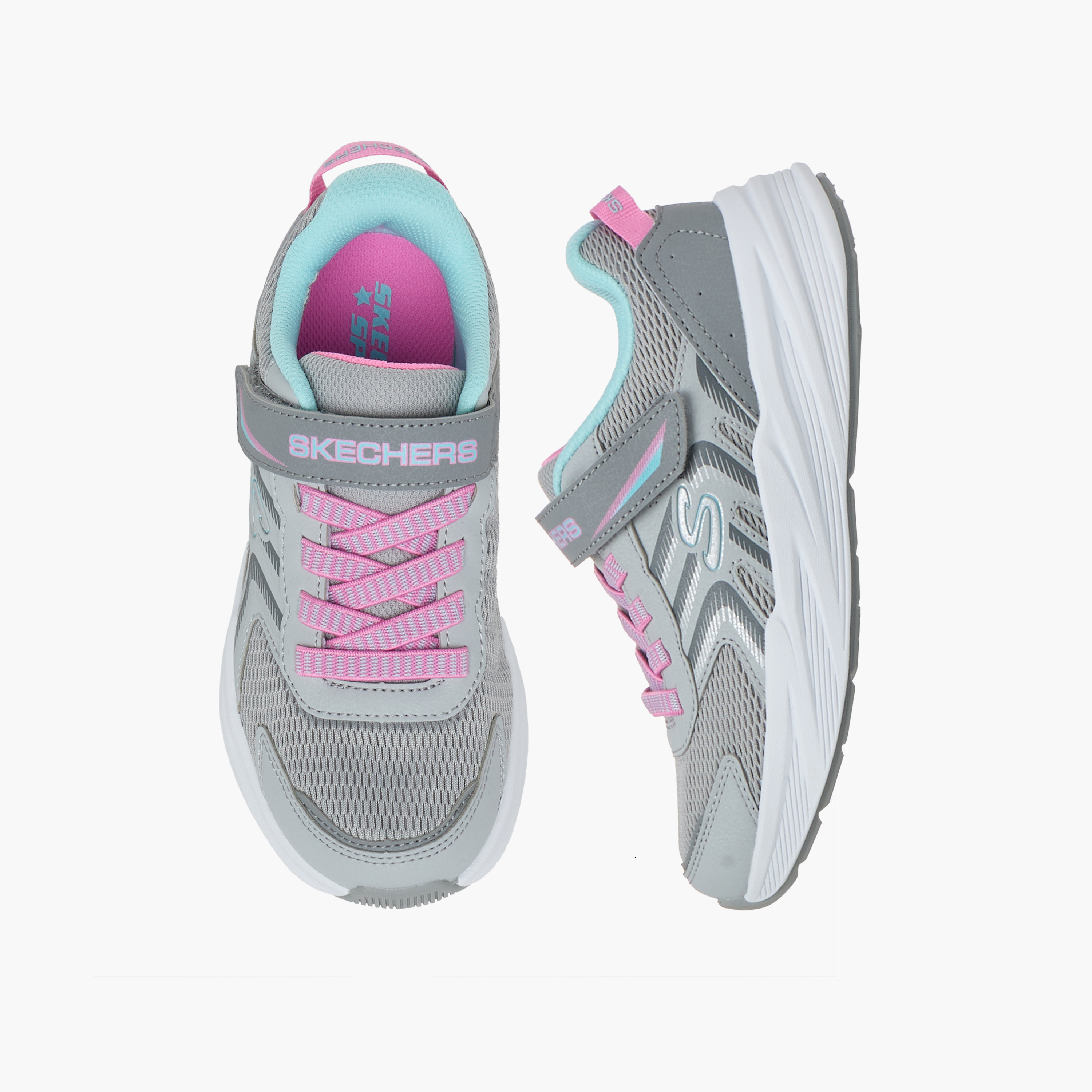 Skechers Girls Microspec Tread Hook & Loop Running Shoes-girls-shoes-sports-image-1