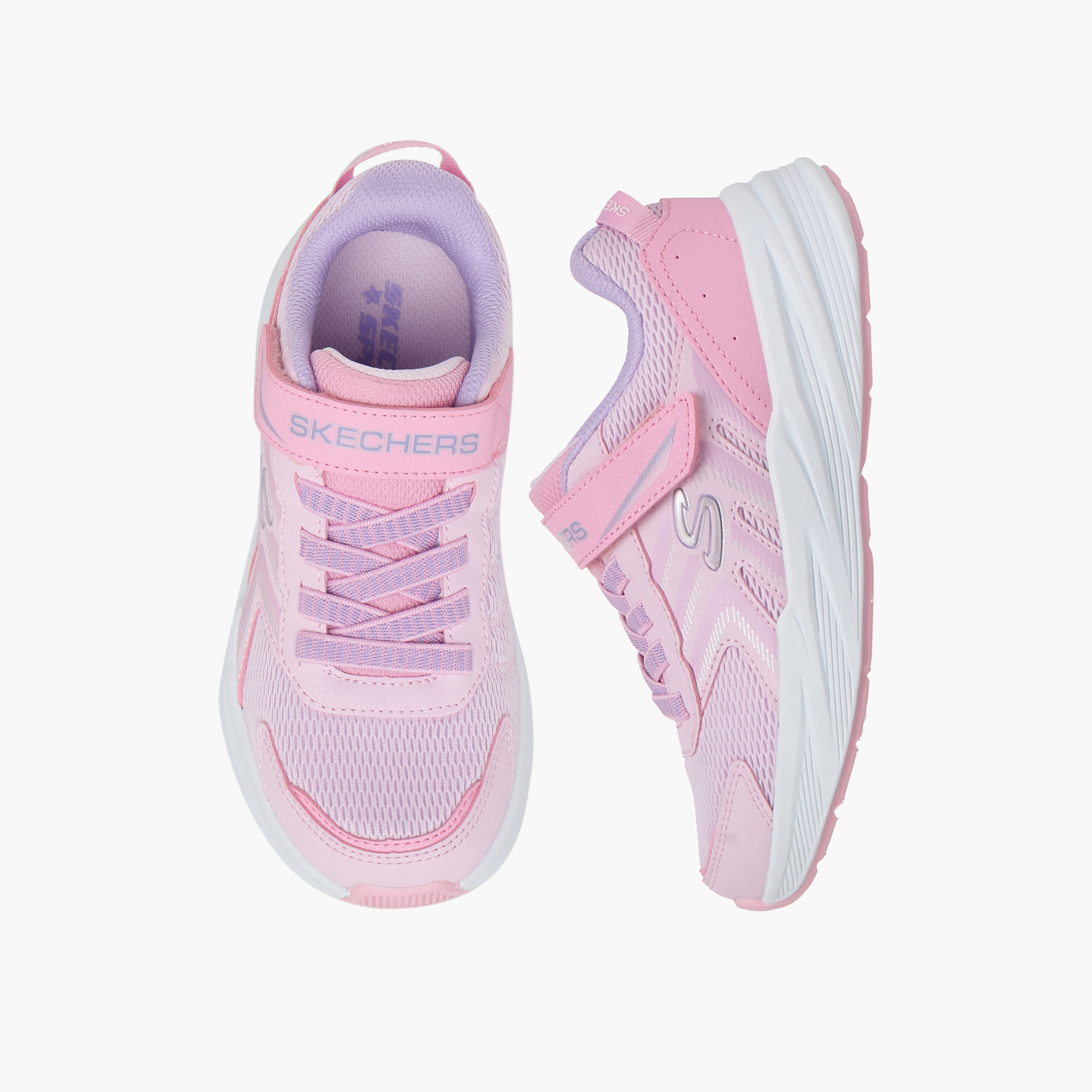 Skechers Girls Microspec Tread Hook & Loop Running Shoes-girls-shoes-sports-image-1