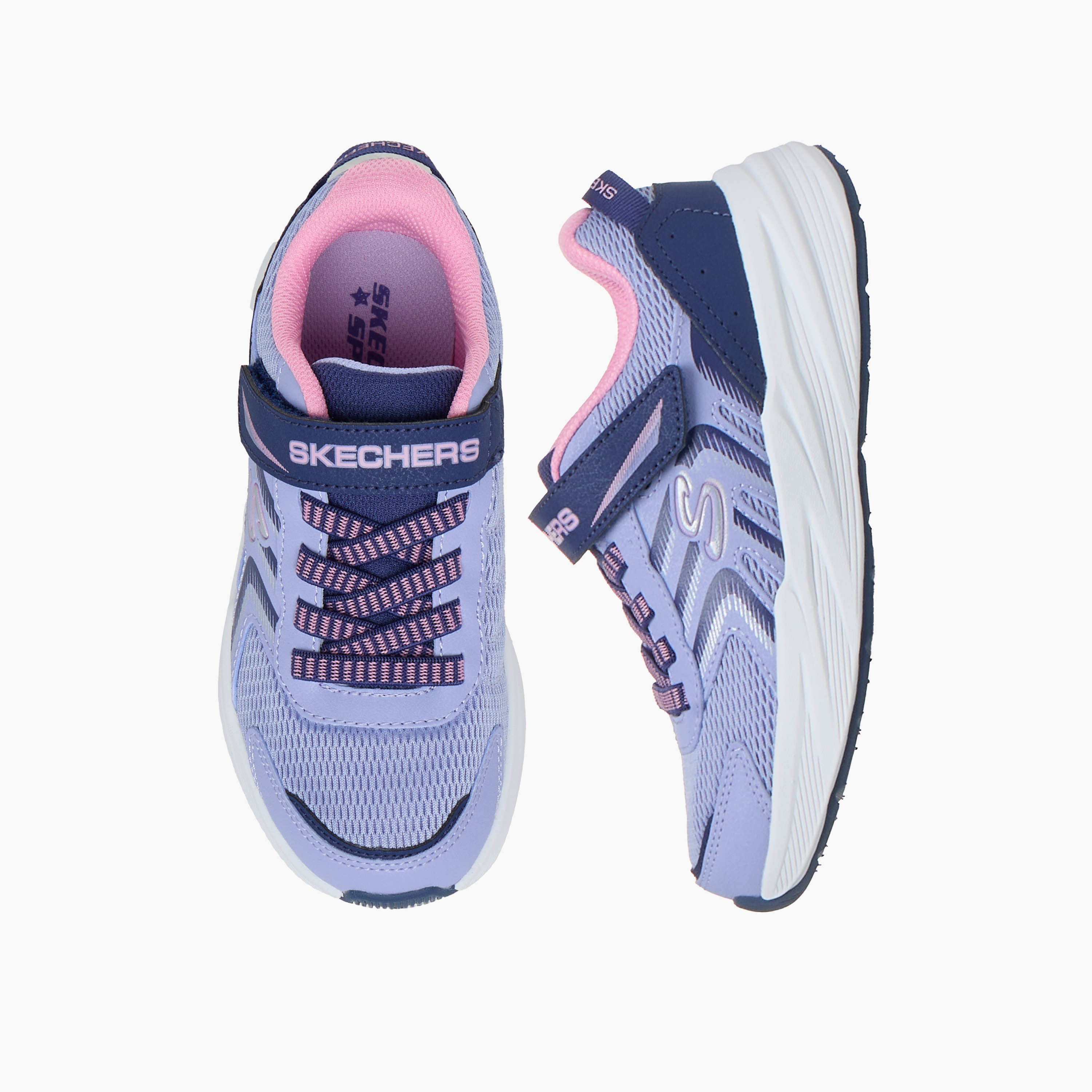 حذاء جري ميكروسبيك تريد بشريط لاصق للبنات من سكتشرز-girls-shoes-sports-image-11