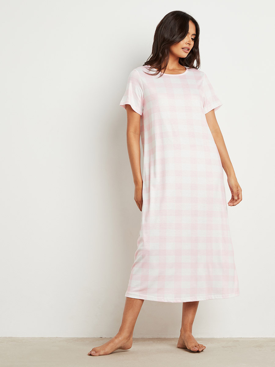فستان نوم ميدي مطبوع من ستايلي-women-clothing-nightwear-nighties-image-1
