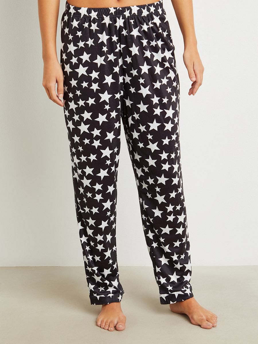 مجموعة من تيشيرت مطبوع وبنطلون بيجاما من ستايلي-women-clothing-nightwear-pyjamas-bottoms-image-3
