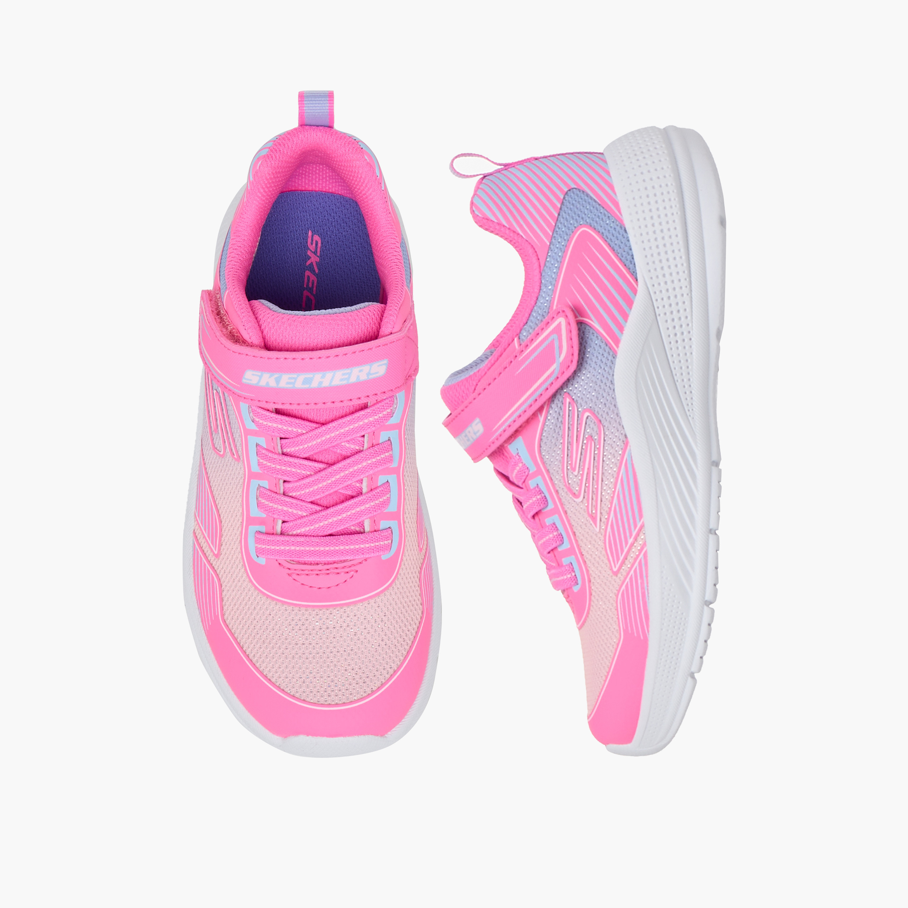 حذاء جري ميكروسبيك أدفانس بشريط لاصق للبنات من سكتشرز-girls-shoes-sports-image-1