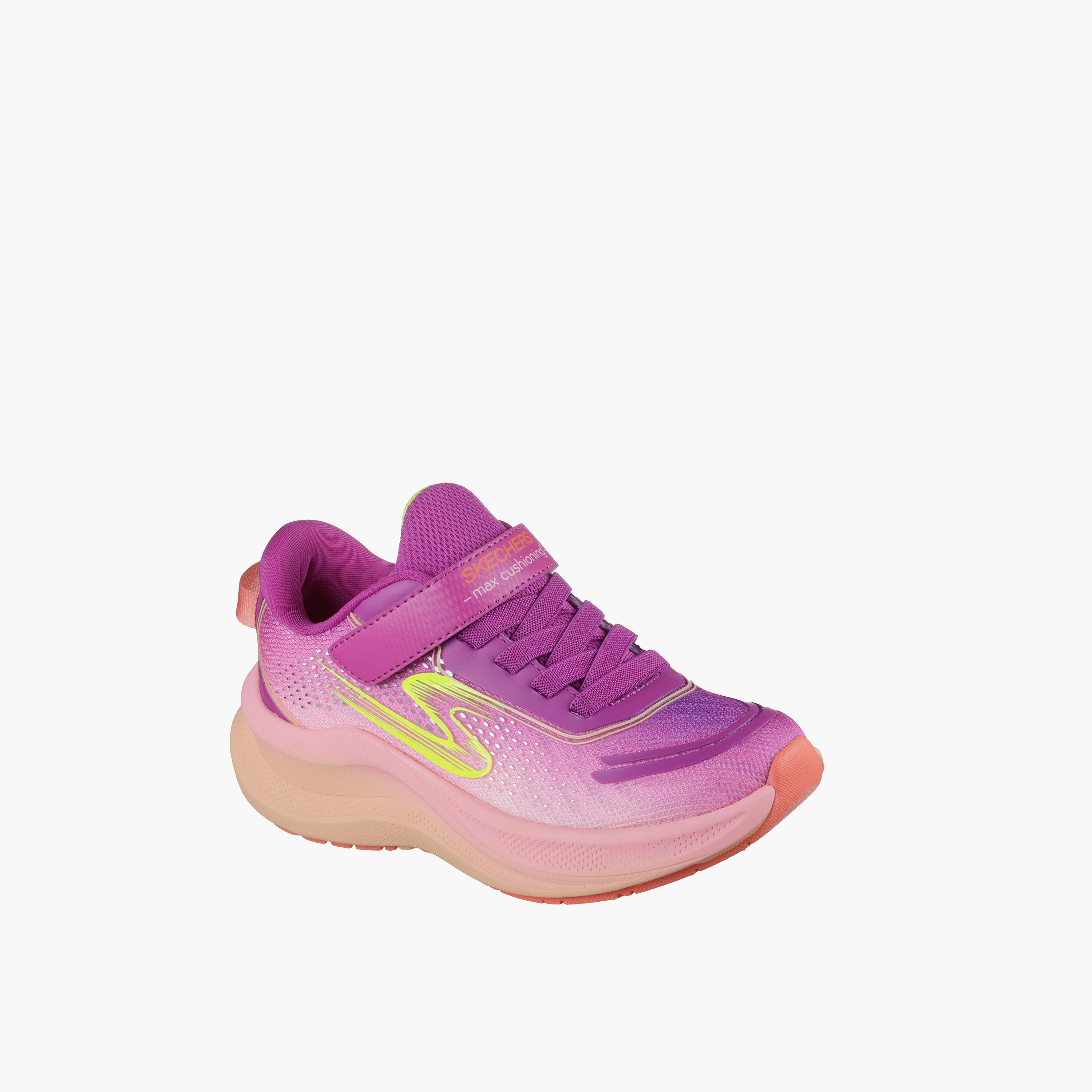 Skechers Girls Max Ascend Hook & Loop Cushioned Sole Running Shoes-girls-shoes-sports-image-1