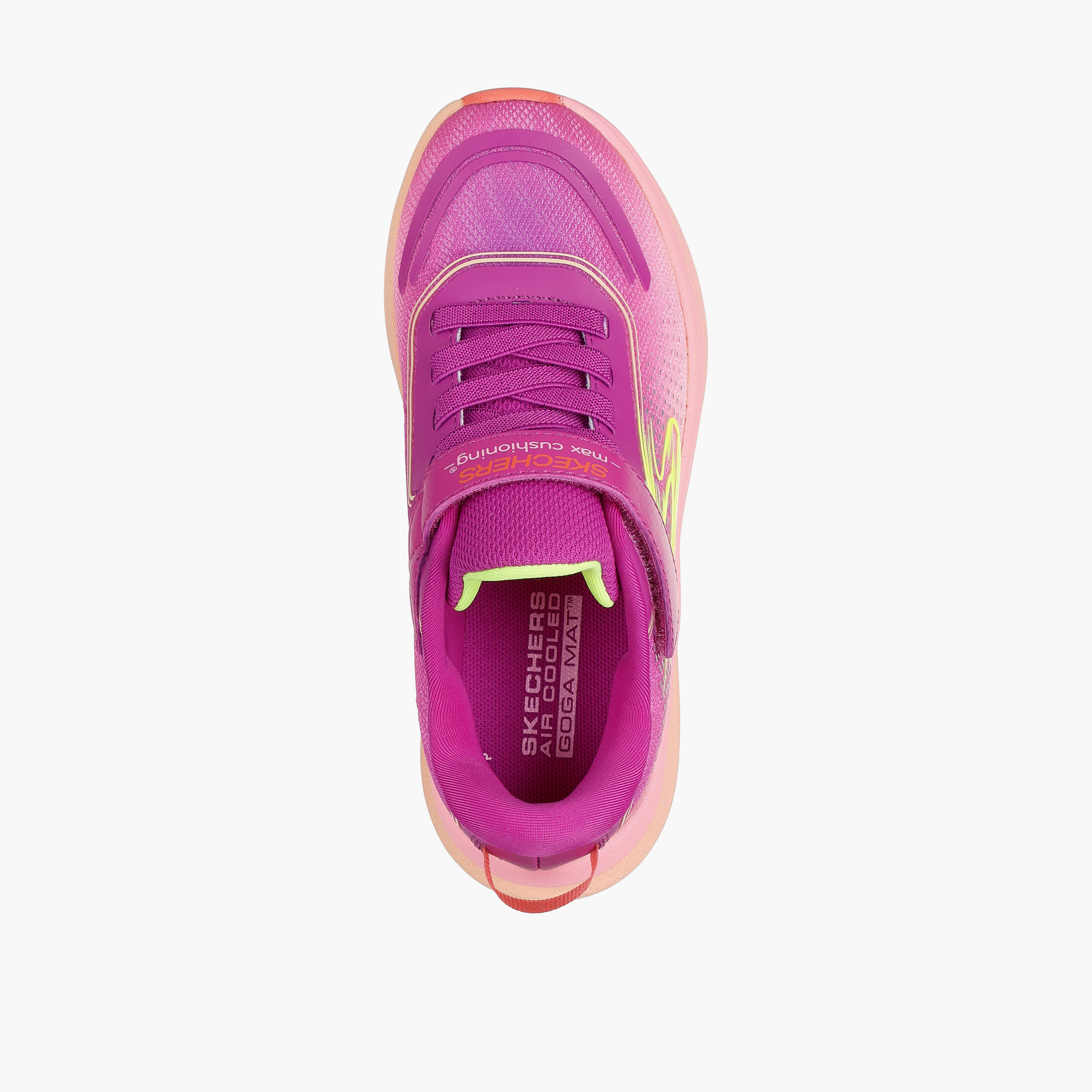 Skechers Girls Max Ascend Hook & Loop Cushioned Sole Running Shoes-girls-shoes-sports-image-4
