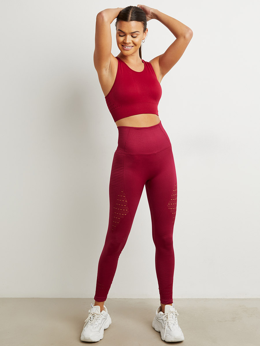 Styli Laser Cut Ladder Back Detail Sports Bra-women-clothing-sportswearandactivewear-sportsbras-image-3