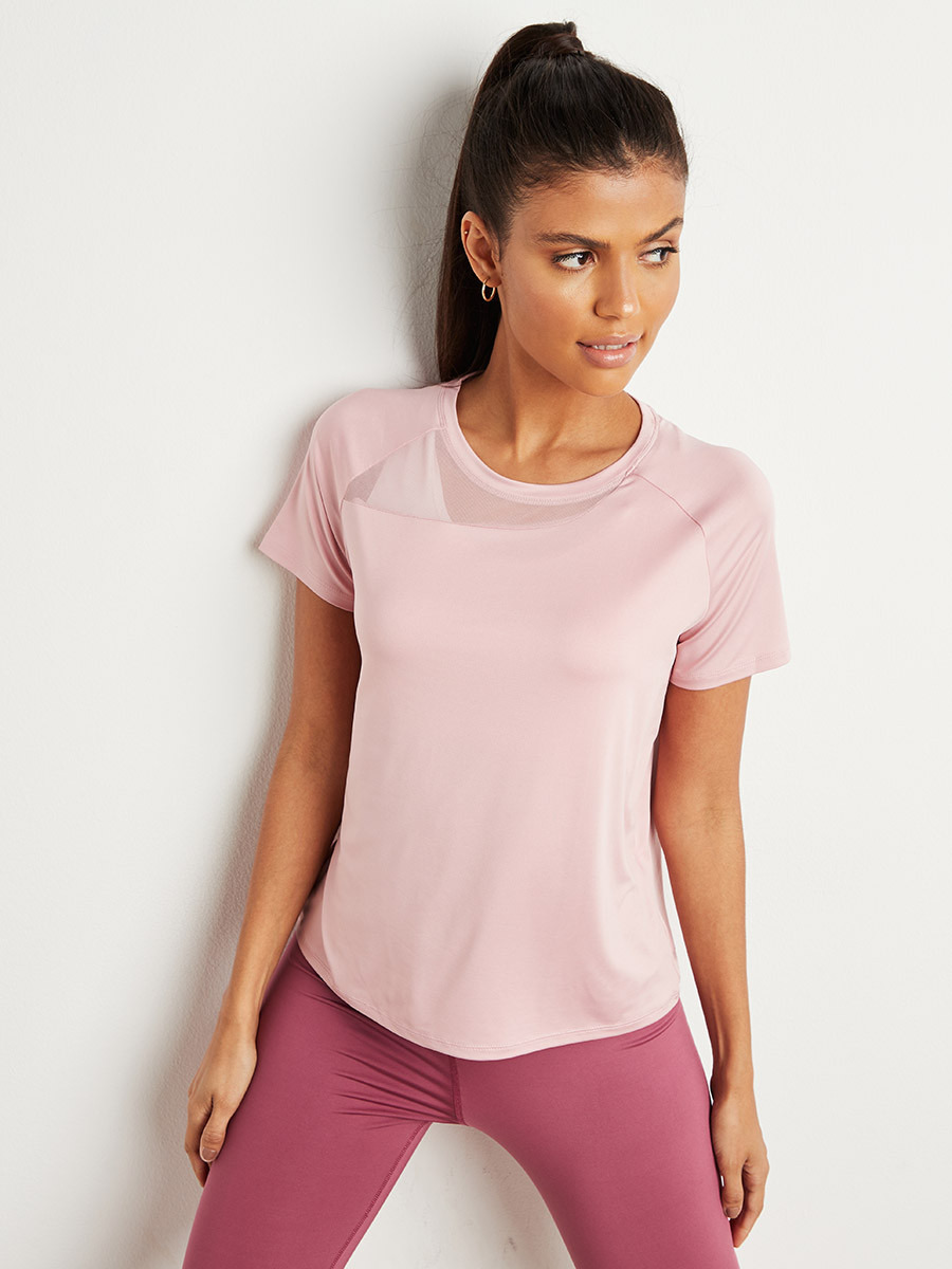 Styli Mesh Detail Activewear Top-women-clothing-sportswearandactivewear-tshirtsandvests-image-1