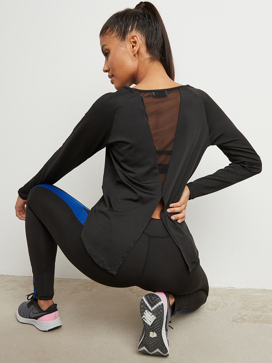 بلوزة يوجا بتفاصيل شبكية من ستايلي-sports-women-clothing-tshirtsandvests-image-1