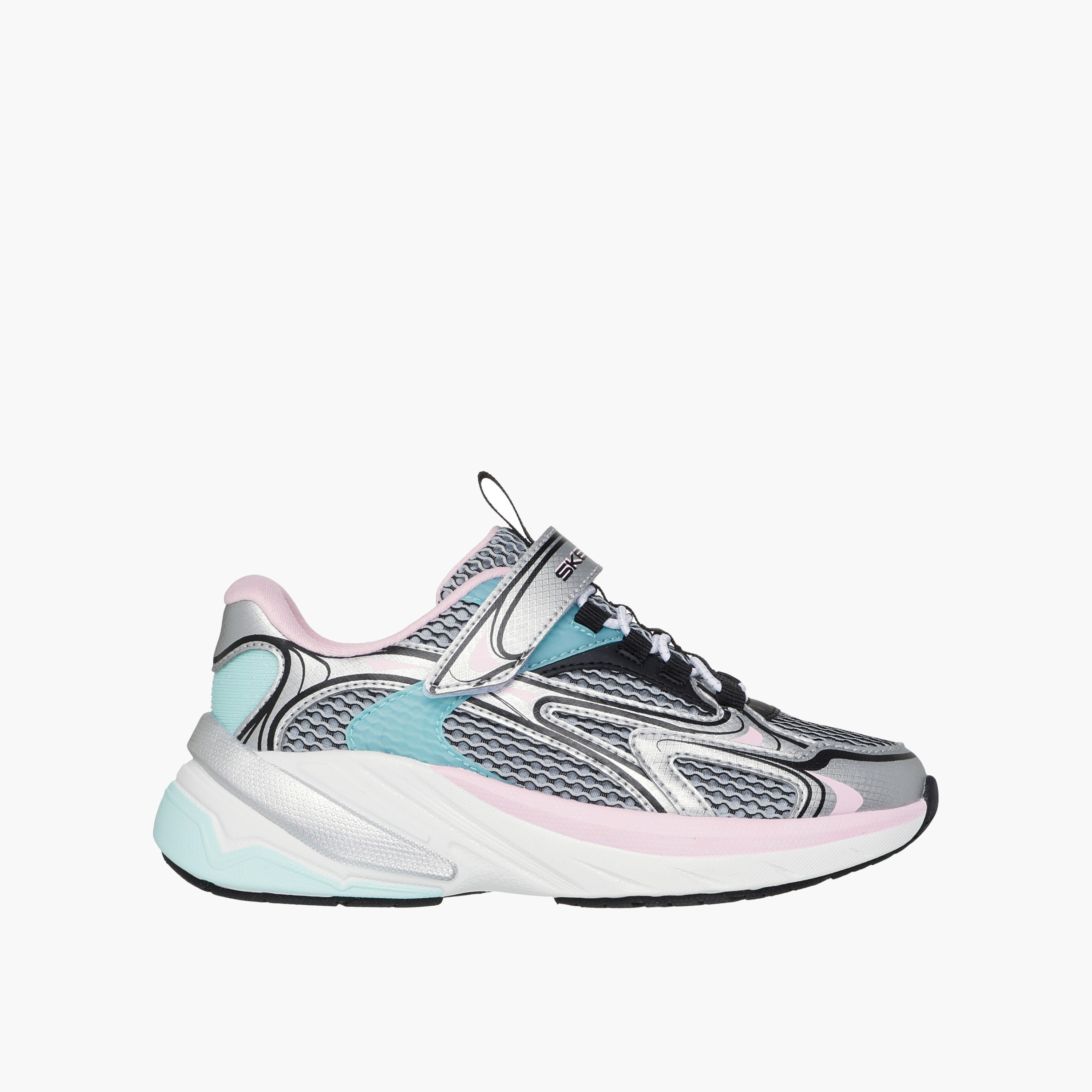 Skechers Girls S2K Panelled Hook & Loop Sports Shoes-girls-shoes-sneakers-image-1