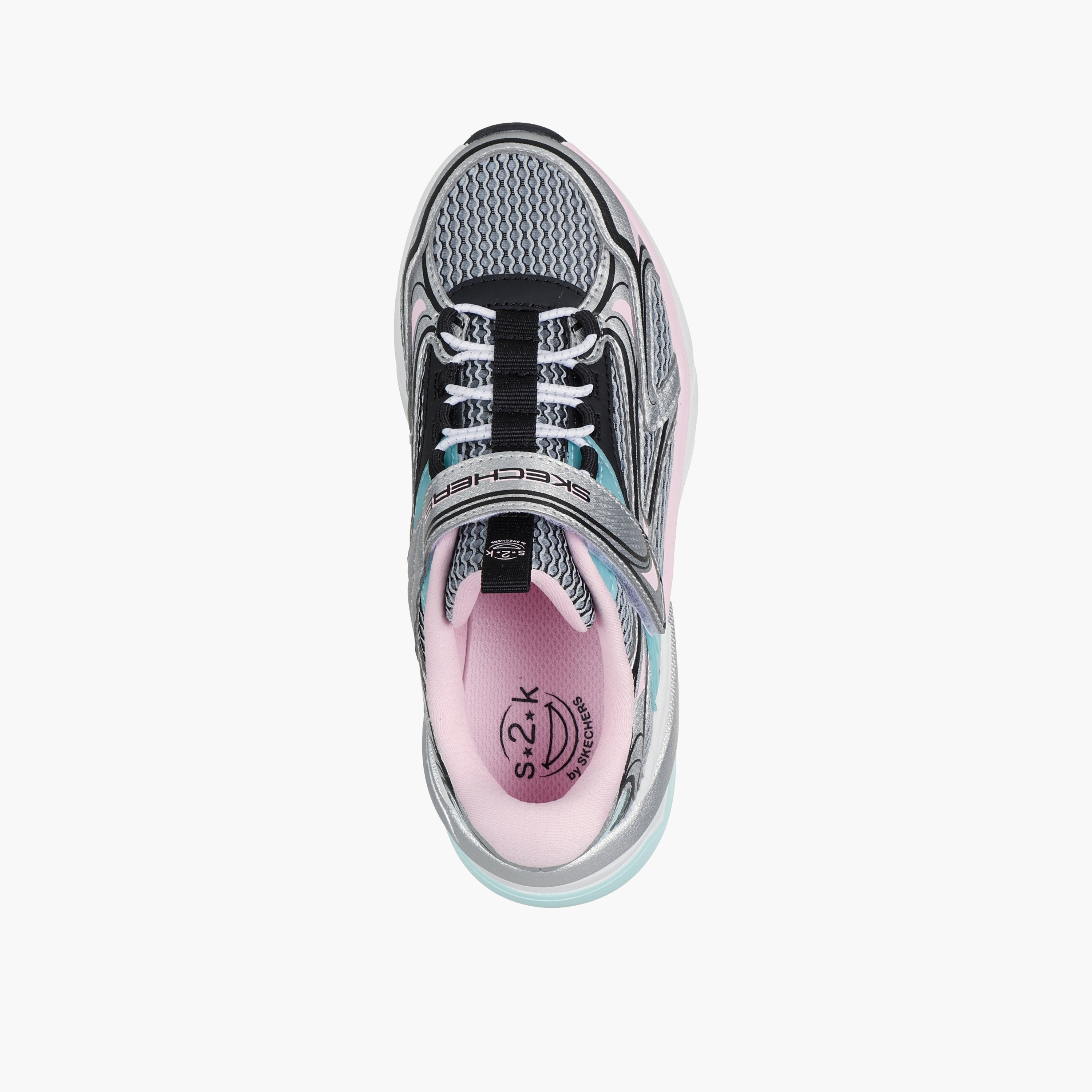 Skechers Girls S2K Panelled Hook & Loop Sports Shoes-girls-shoes-sneakers-image-2