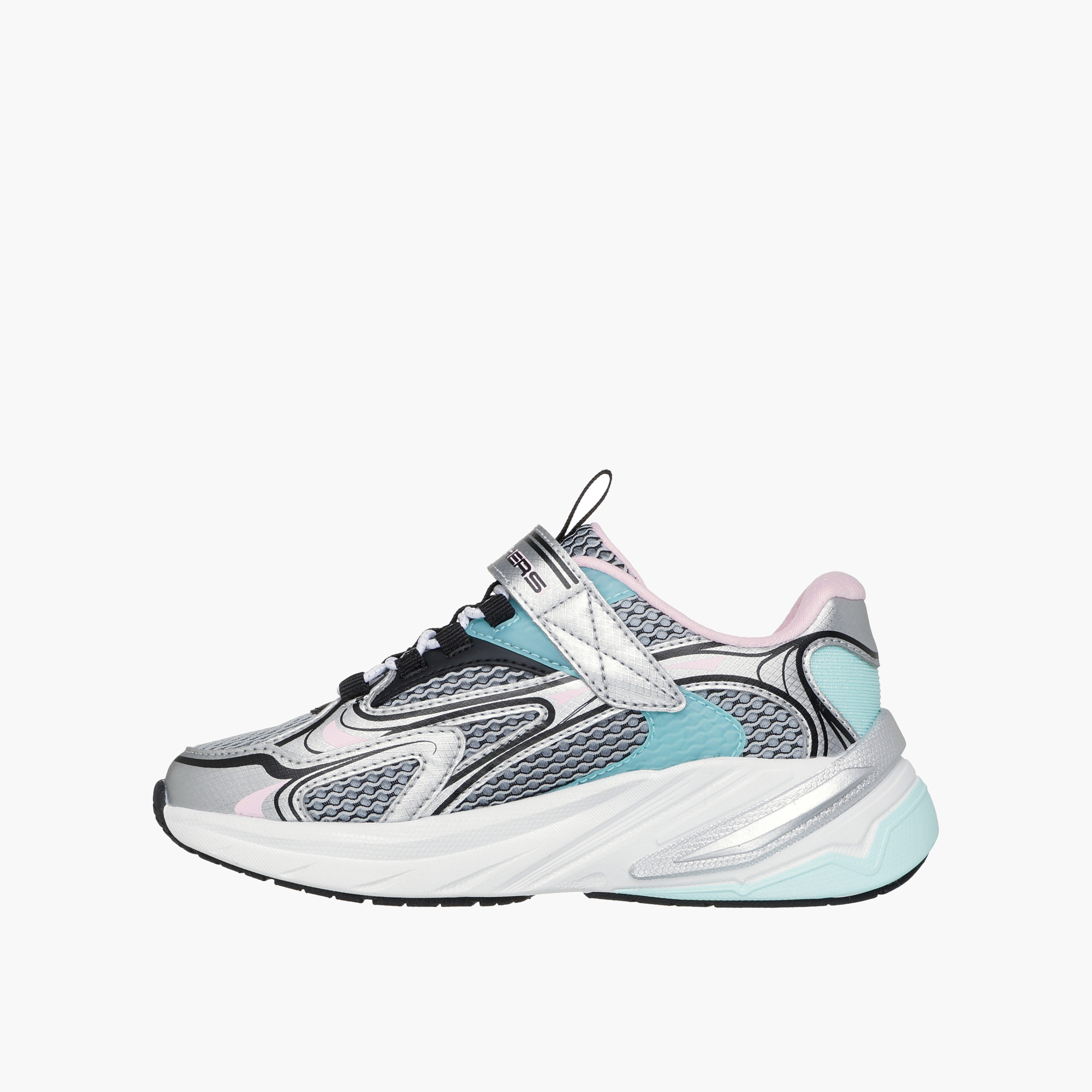 Skechers Girls S2K Panelled Hook & Loop Sports Shoes-girls-shoes-sneakers-image-5