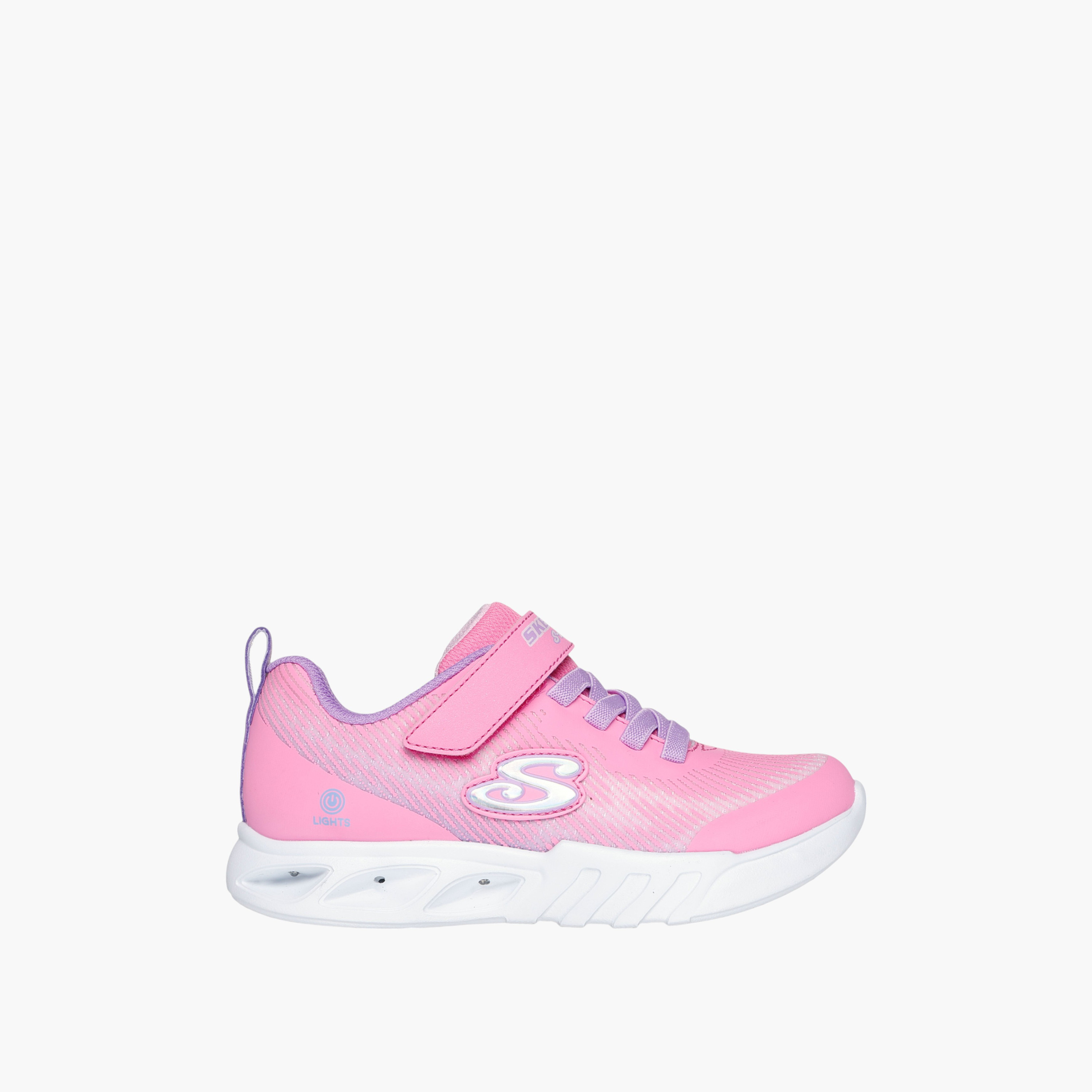 Skechers Girls' FLICKER FLASH Sneakers with Hook and Loop Closure - 303704L-PKMT-girls-shoes-sports-image-2