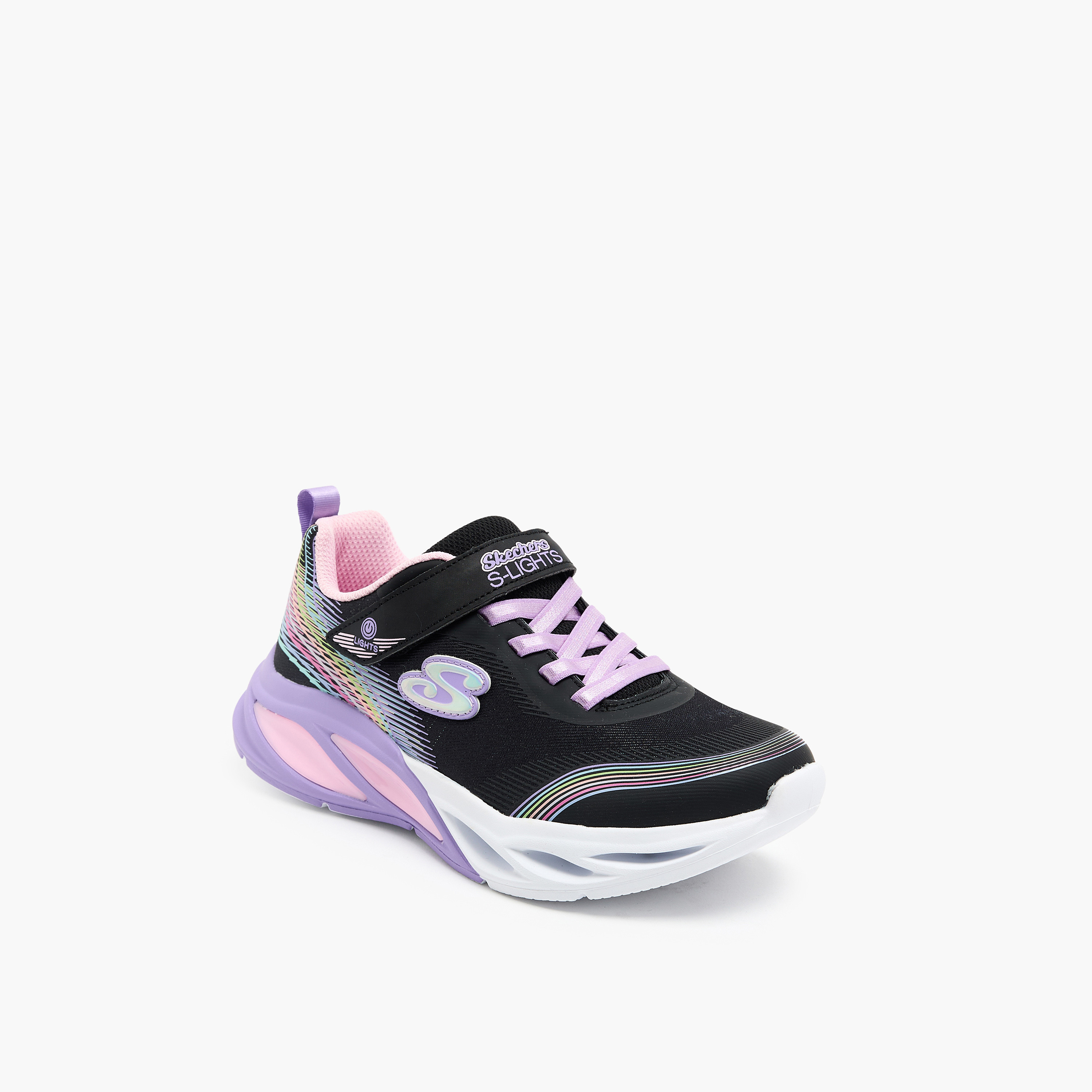 سكيتشرز- حذاء رياضي للبنات كوزميك غلو بإبزيم وخطاف 303709L | OE-girls-shoes-sneakers-image-2