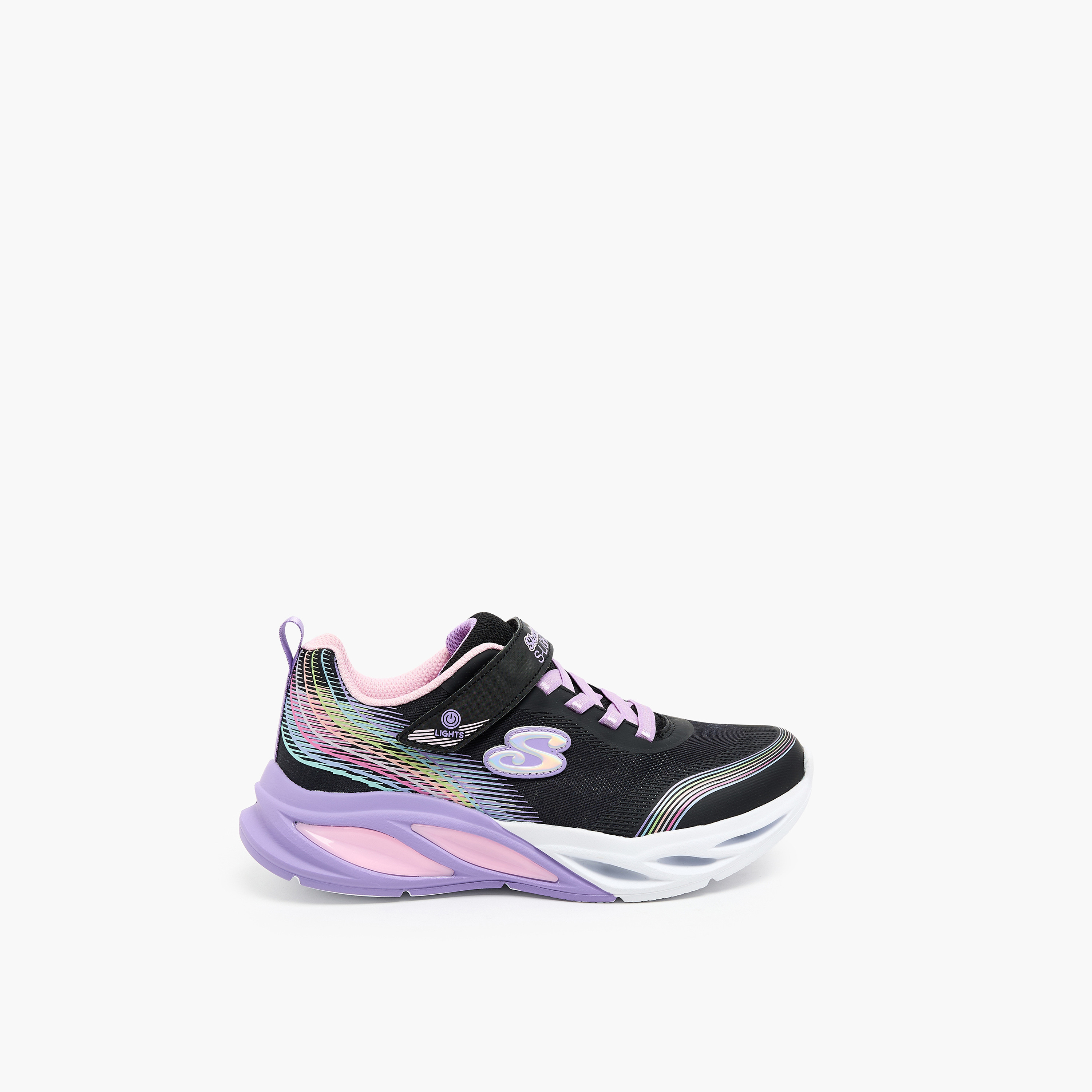 سكيتشرز- حذاء رياضي للبنات كوزميك غلو بإبزيم وخطاف 303709L | OE-girls-shoes-sneakers-image-3