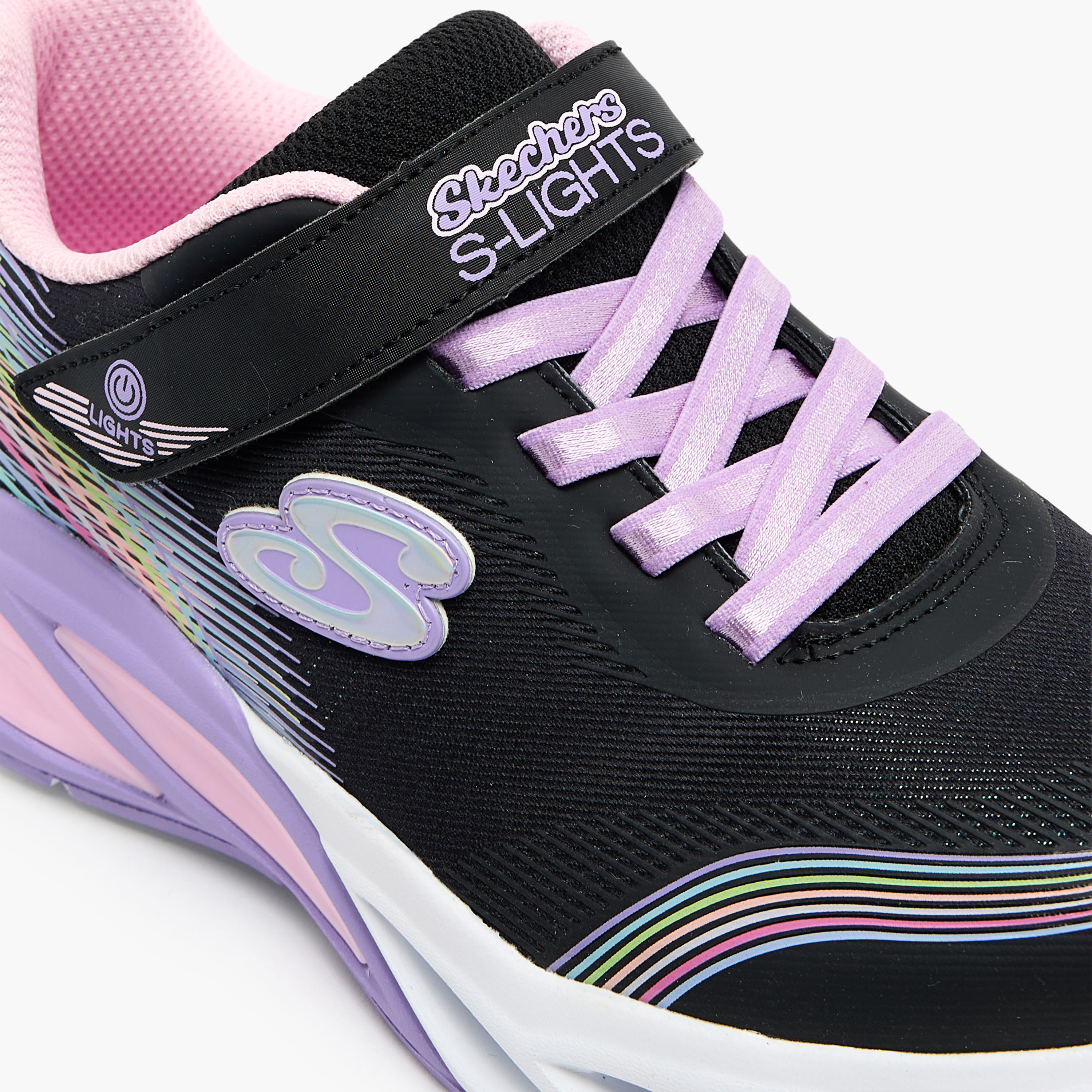 سكيتشرز- حذاء رياضي للبنات كوزميك غلو بإبزيم وخطاف 303709L | OE-girls-shoes-sneakers-image-4