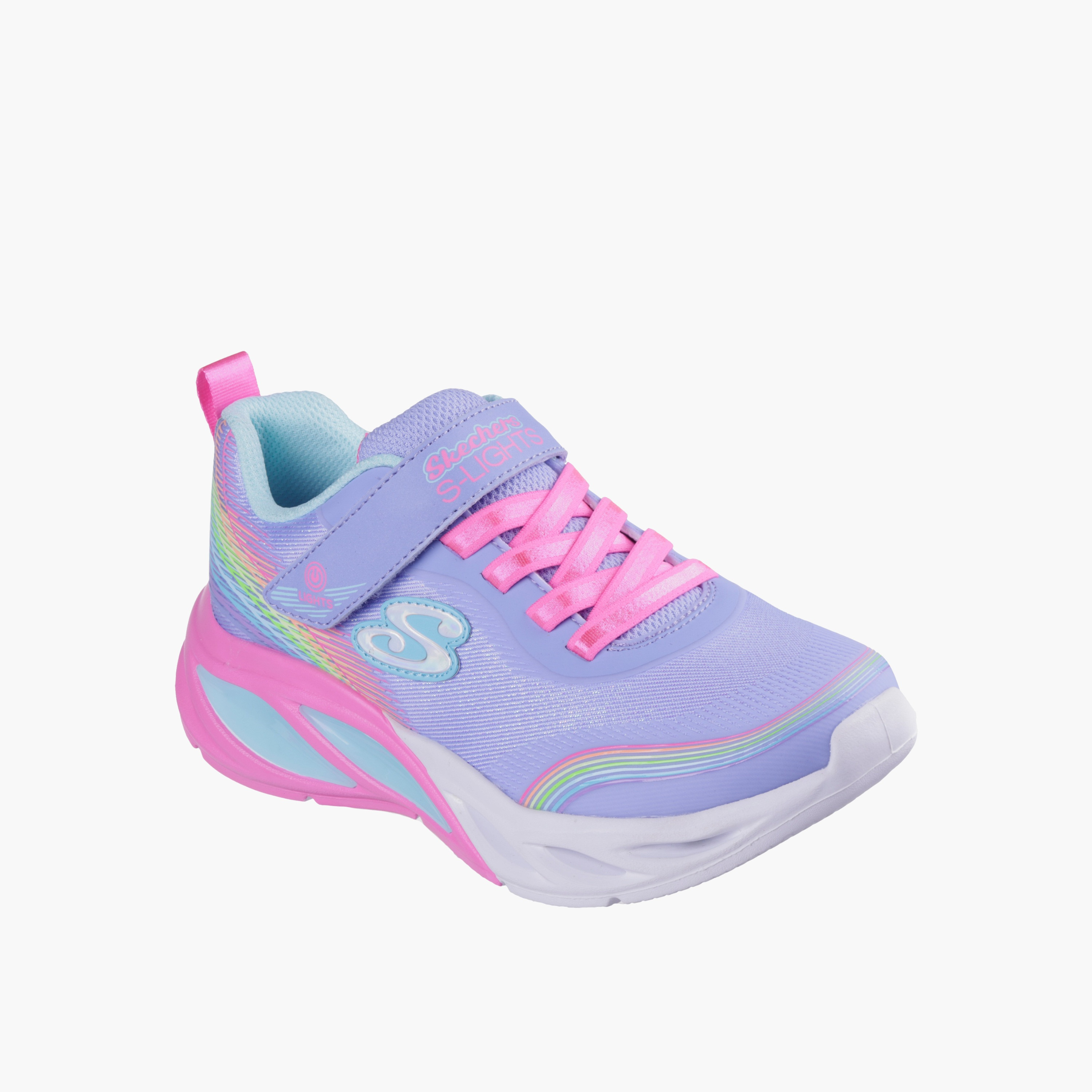 حذاء رياضي بشريط إغلاق لاصق كوزميك جلو للبنات من سكيتشيرز-girls-shoes-sneakers-image-2