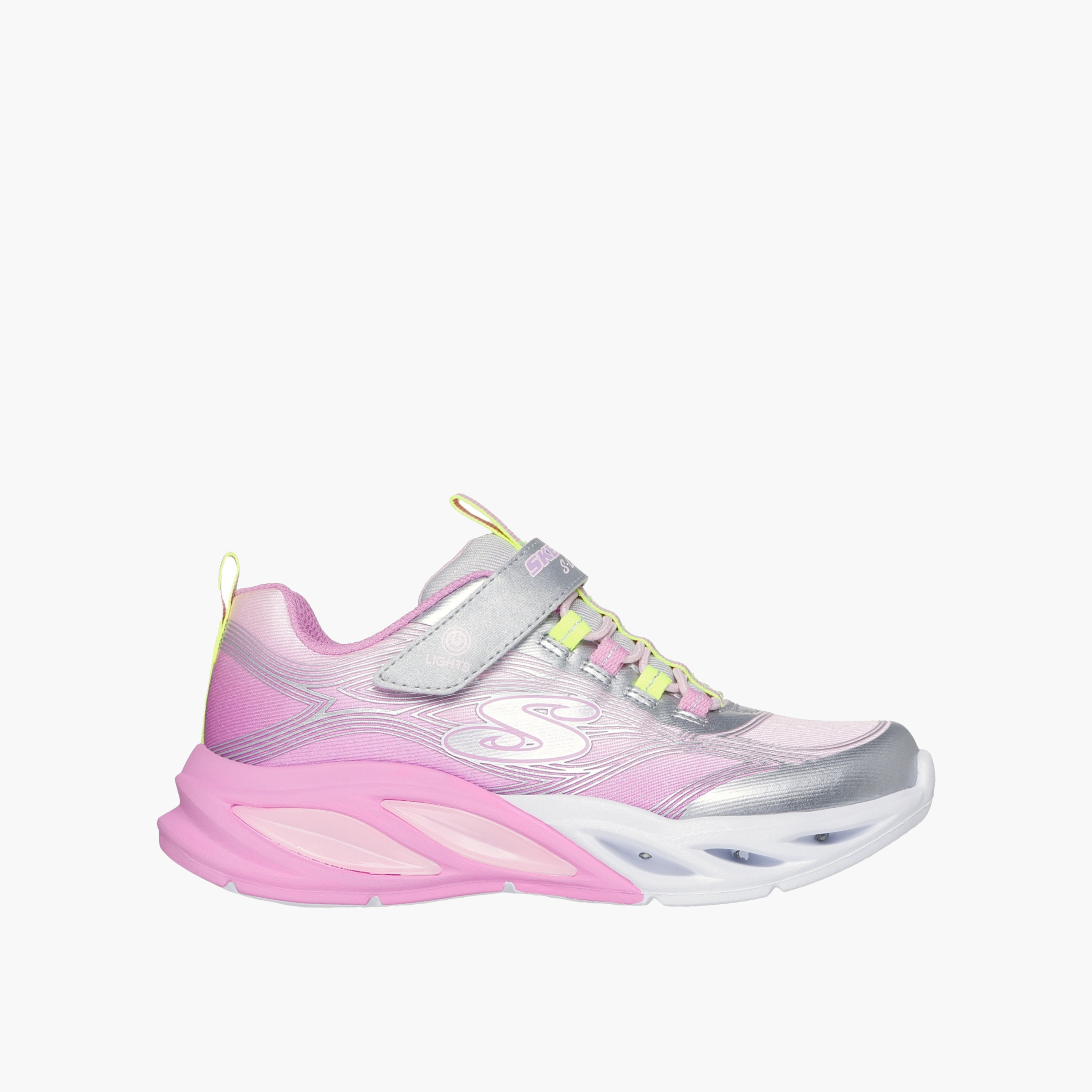 حذاء رياضي بشريط إغلاق لاصق كوزميك جلو للبنات من سكيتشرز-sports-girls-shoes-image-1