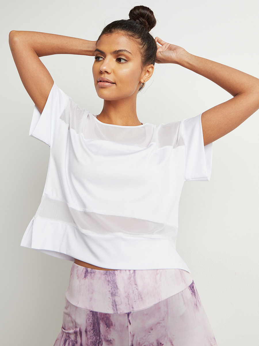 تيشيرت رياضي بتفاصيل شبكية من ستايلي-sports-women-clothing-tshirtsandvests-image-1