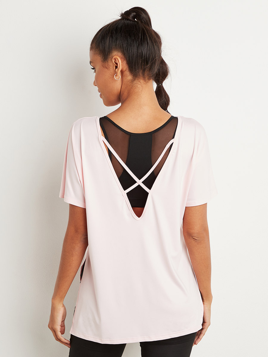 تيشيرت رياضي بفتحة جانبية من ستايلي-sports-women-clothing-tshirtsandvests-image-3